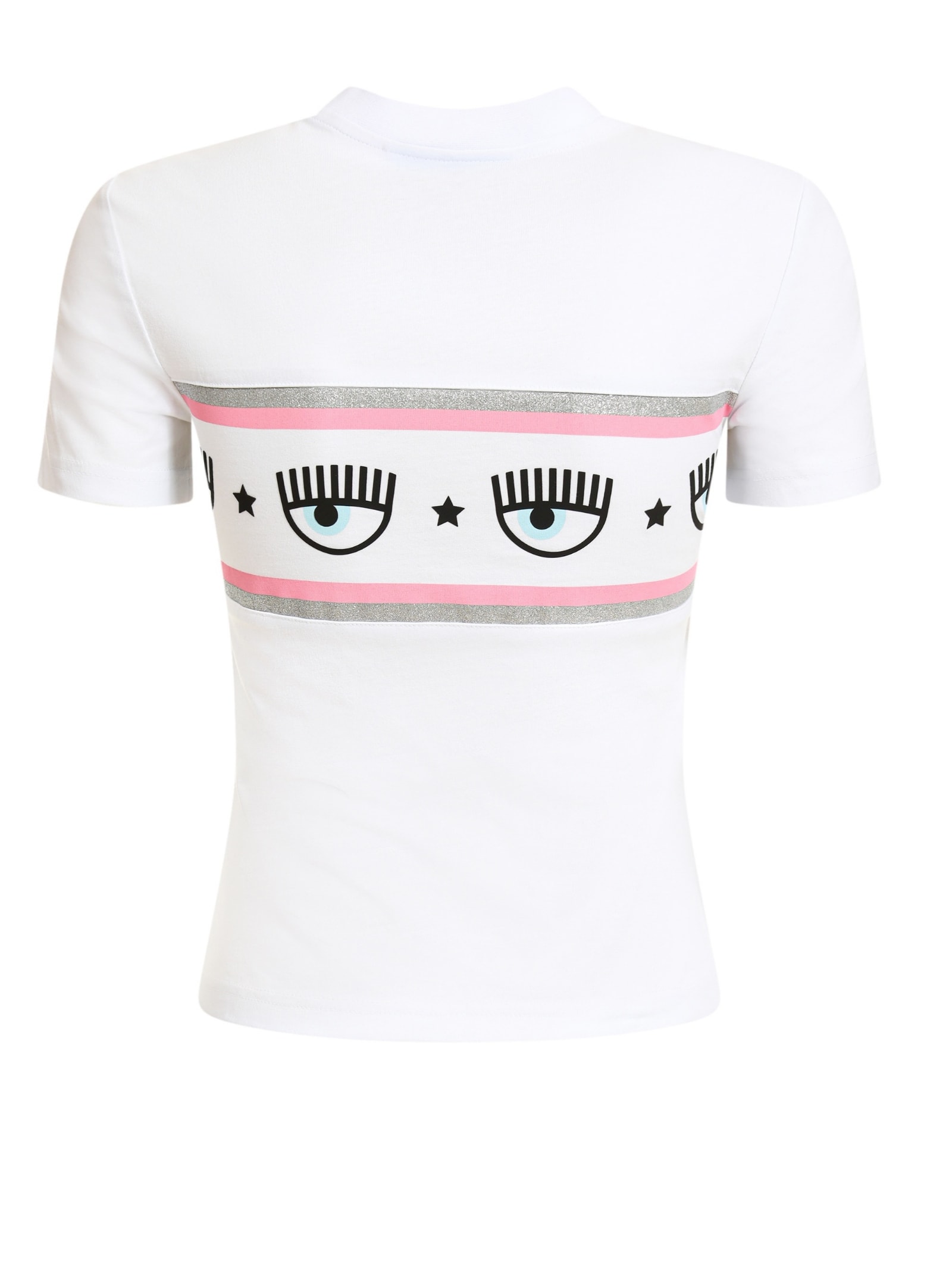 Chiara Ferragni Maxi Logomania Cotton T-shirt In White