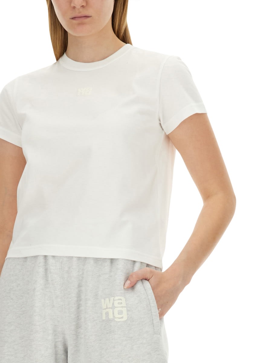 Shop Alexander Wang T Essential Shrunk T-shirt In White