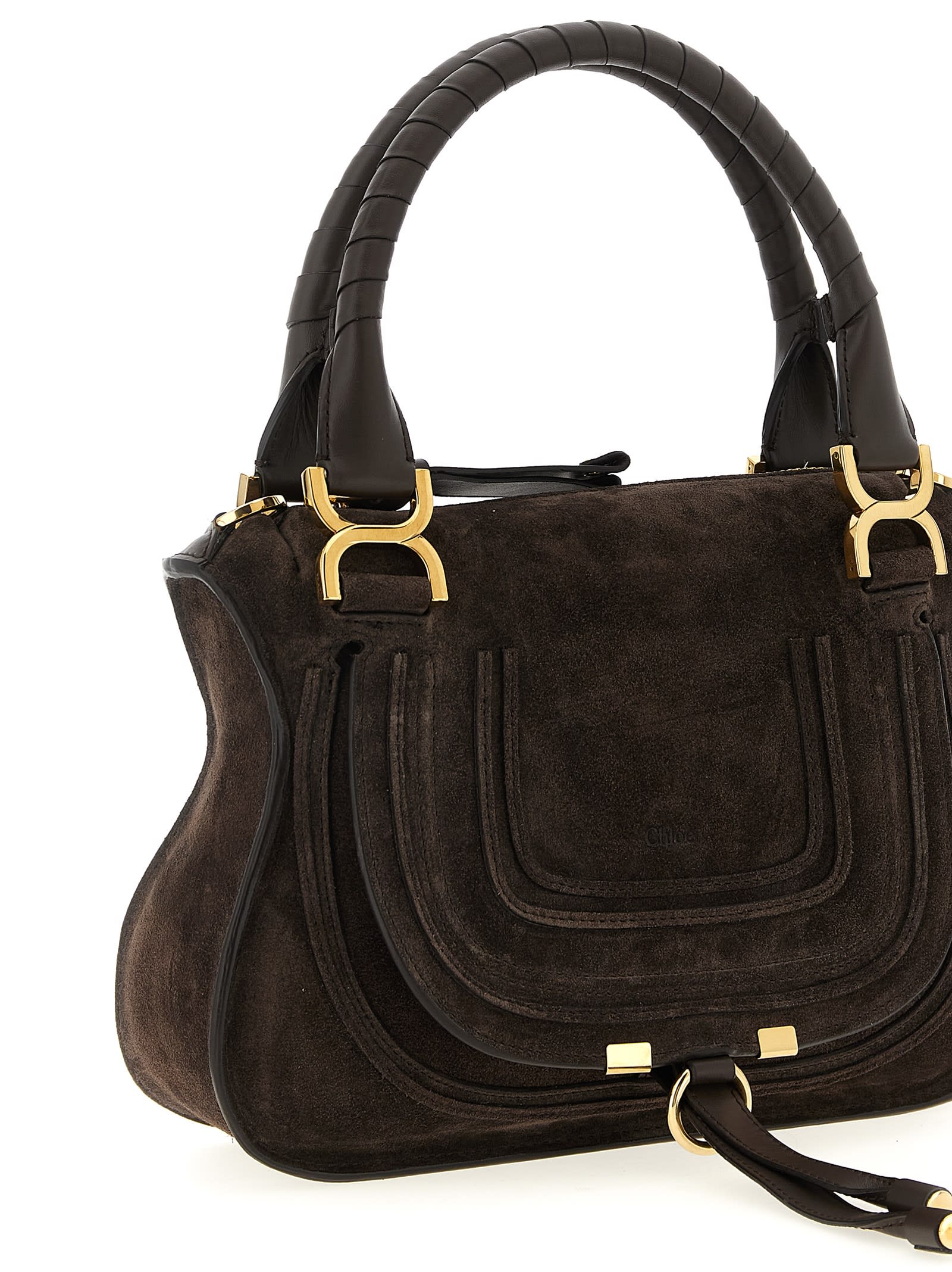 Chloé Marcie Small Handbag In Brown