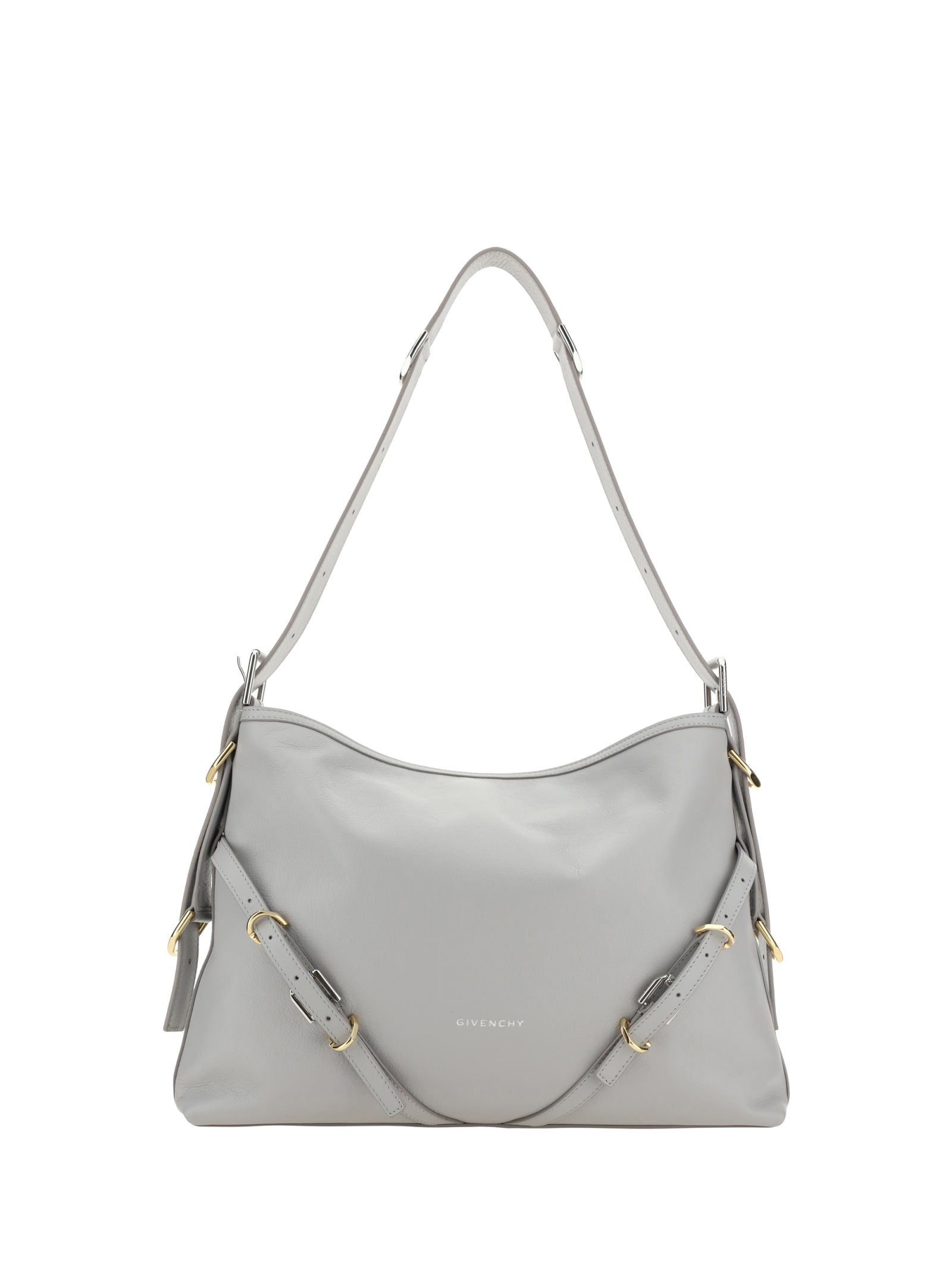 Shop Givenchy Voyou Shoulder Bag In Grey