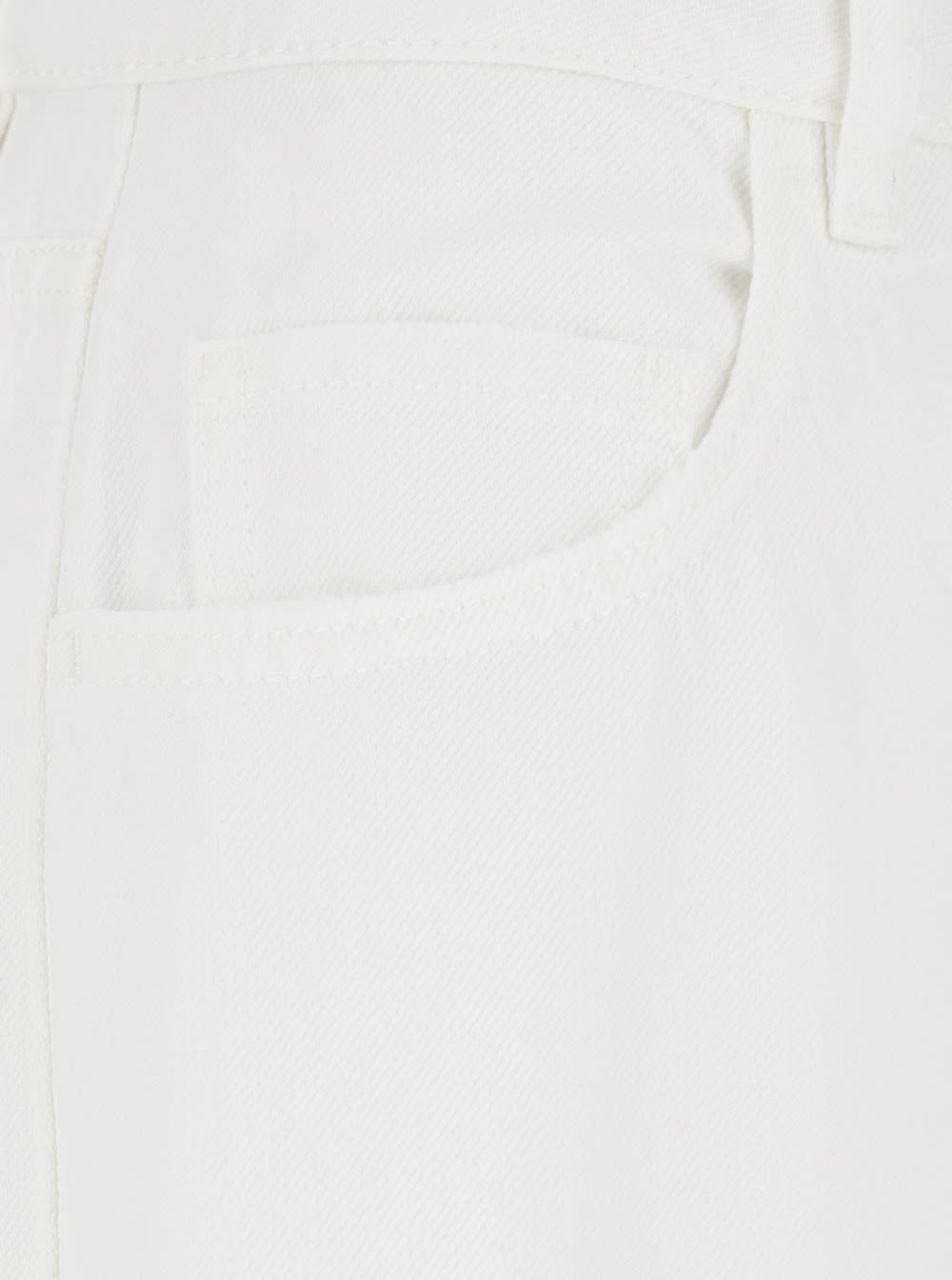 Icon Denim Poppy White Jeans With Medium Rise And Logo Patch On The Rear In Denim Woman In White