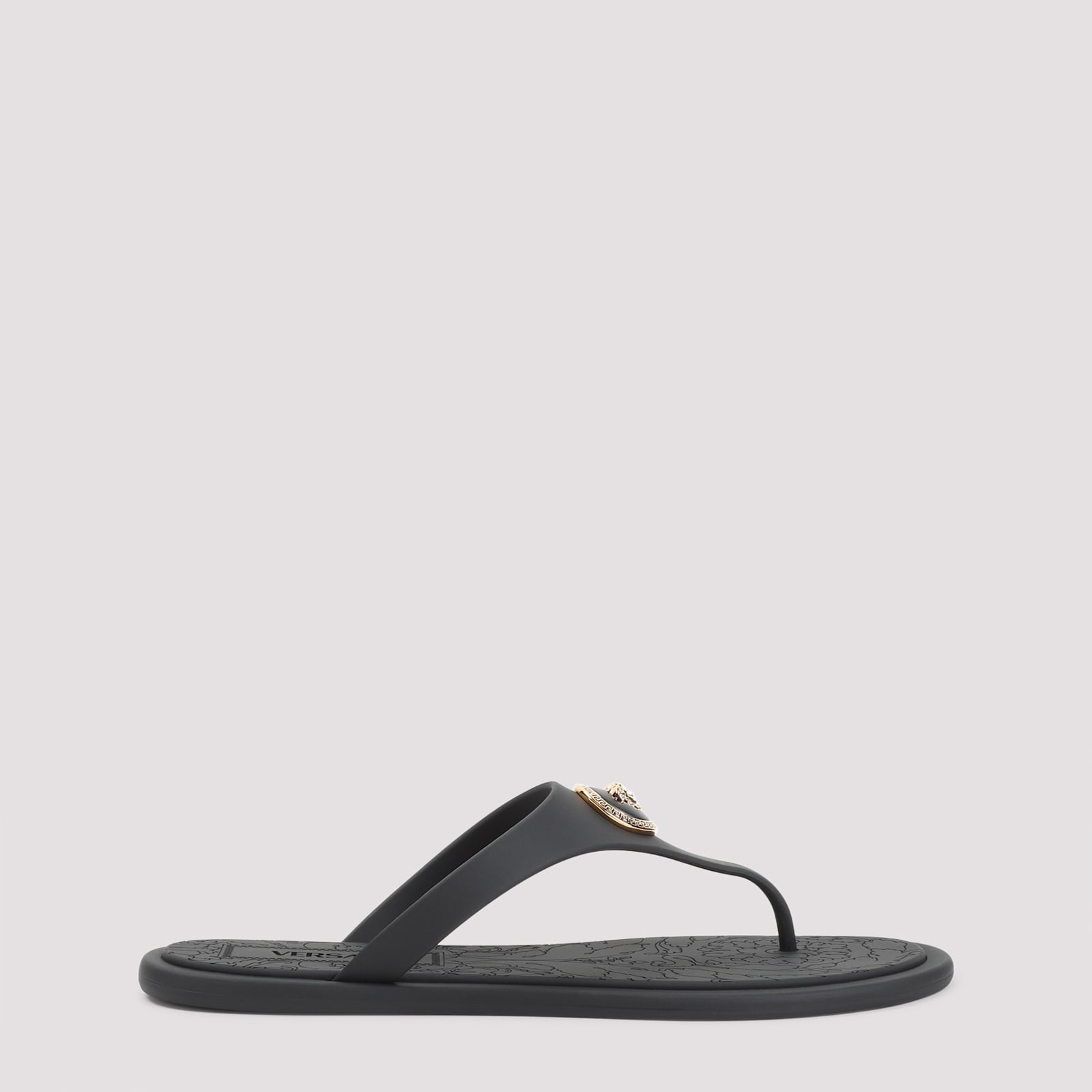 Versace Slides Gomma In Black