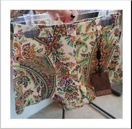 Shop Etro Ivory Shorts For Girl With Paisley Pattern In Multicolor