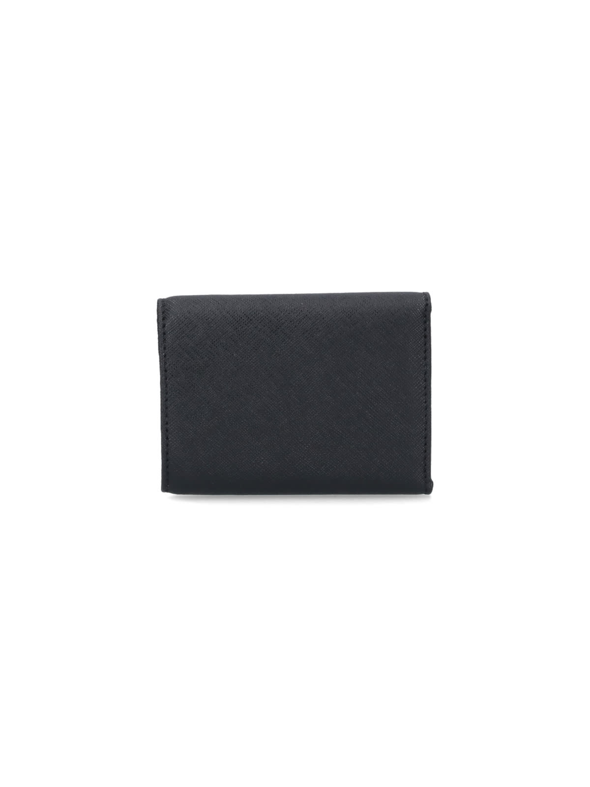 Shop Vivienne Westwood Logo Flap Wallet In Black