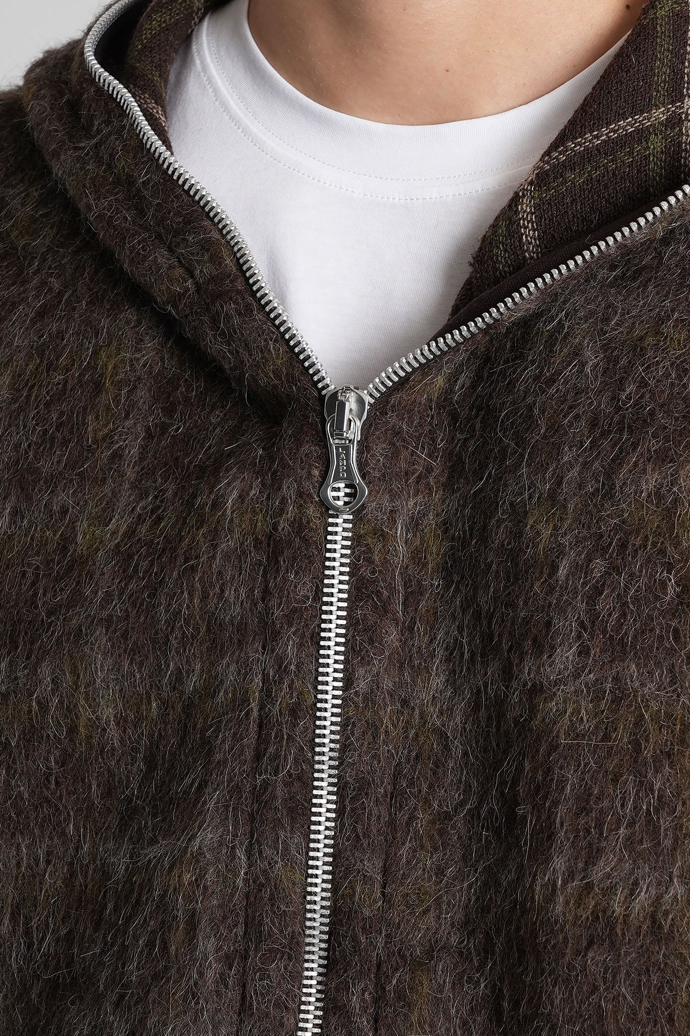 Our Legacy Check-pattern Wool-blend Sweatshirt In Brown