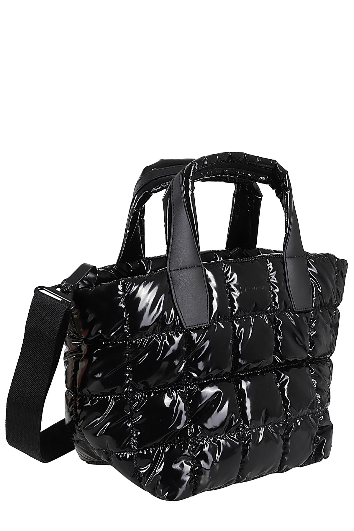 Shop Veecollective Porter Tote Small In Black Vinyl Blk