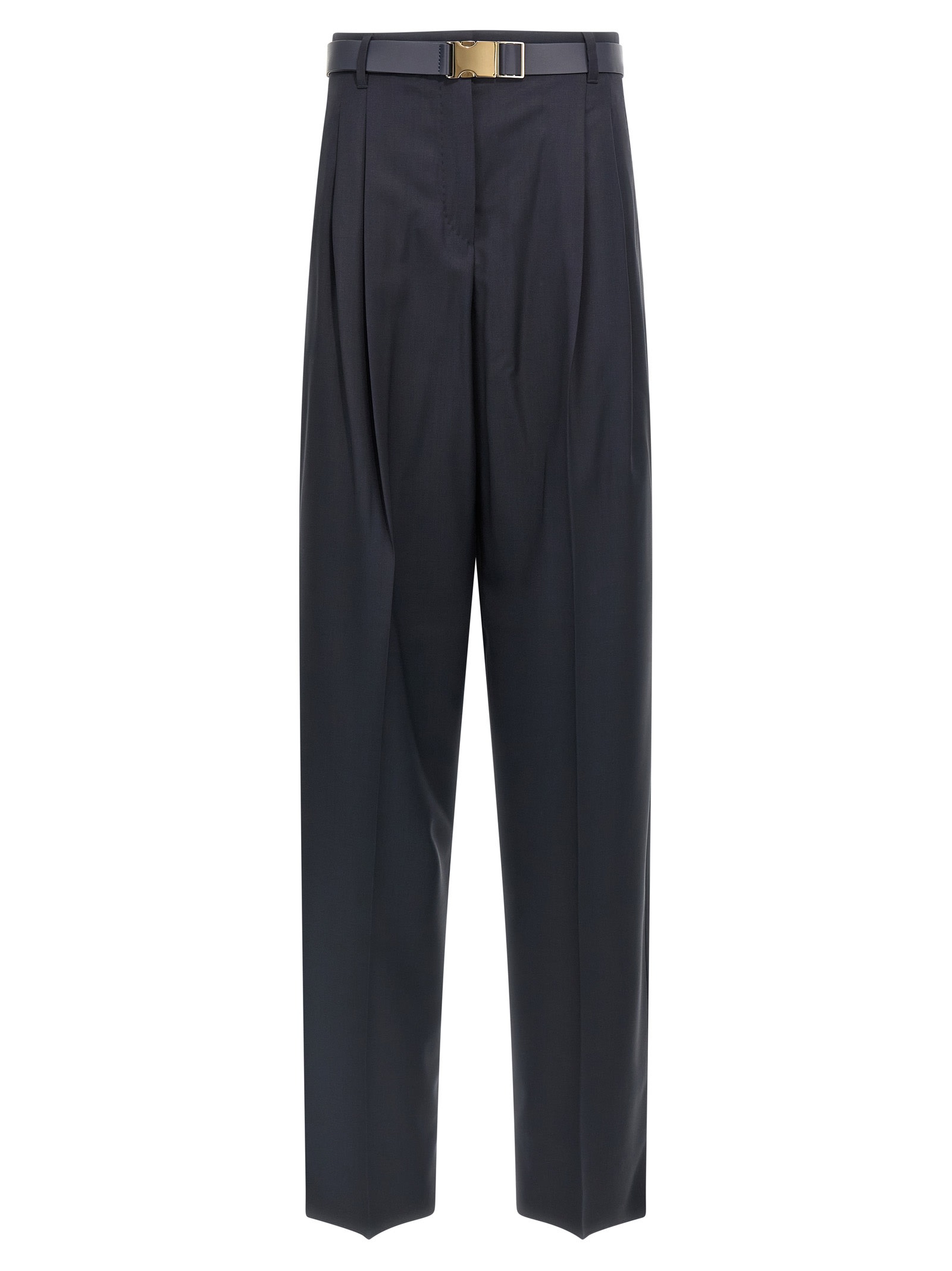 Max Mara Bergamo Pants Blue In Black