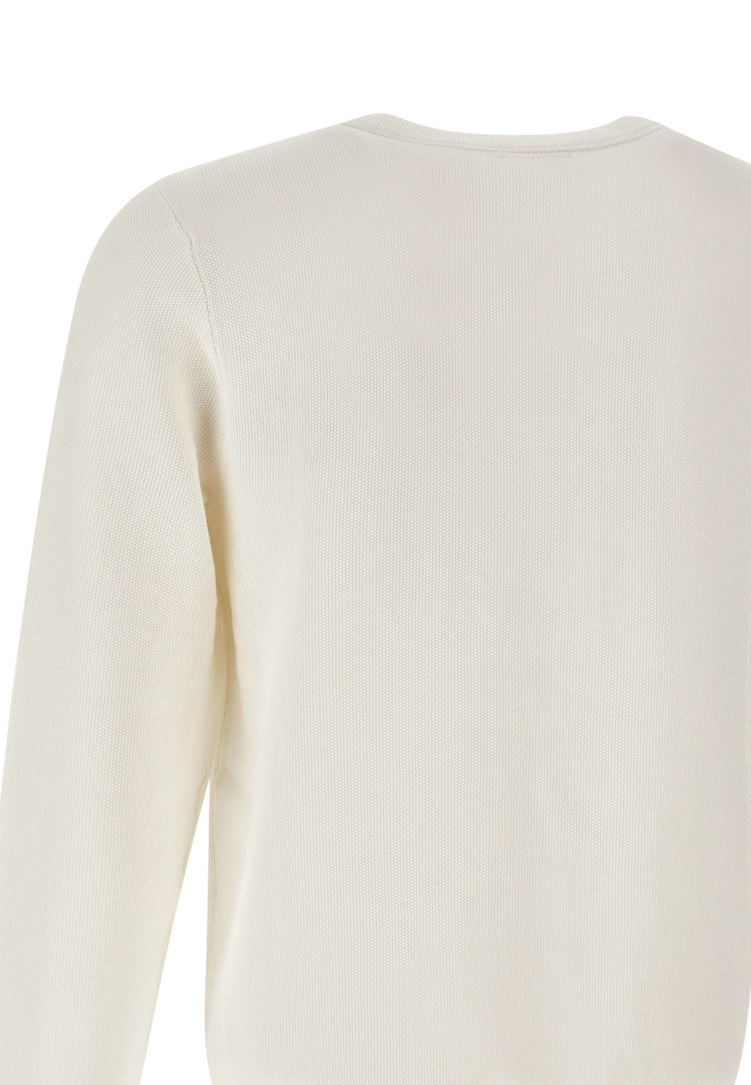 Shop Sun 68 Round Vintage Cotton Sweater In White