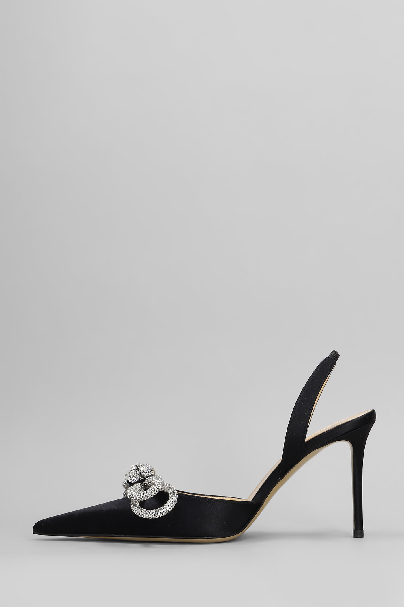 Mach & Mach Pumps In Black Silk In Black