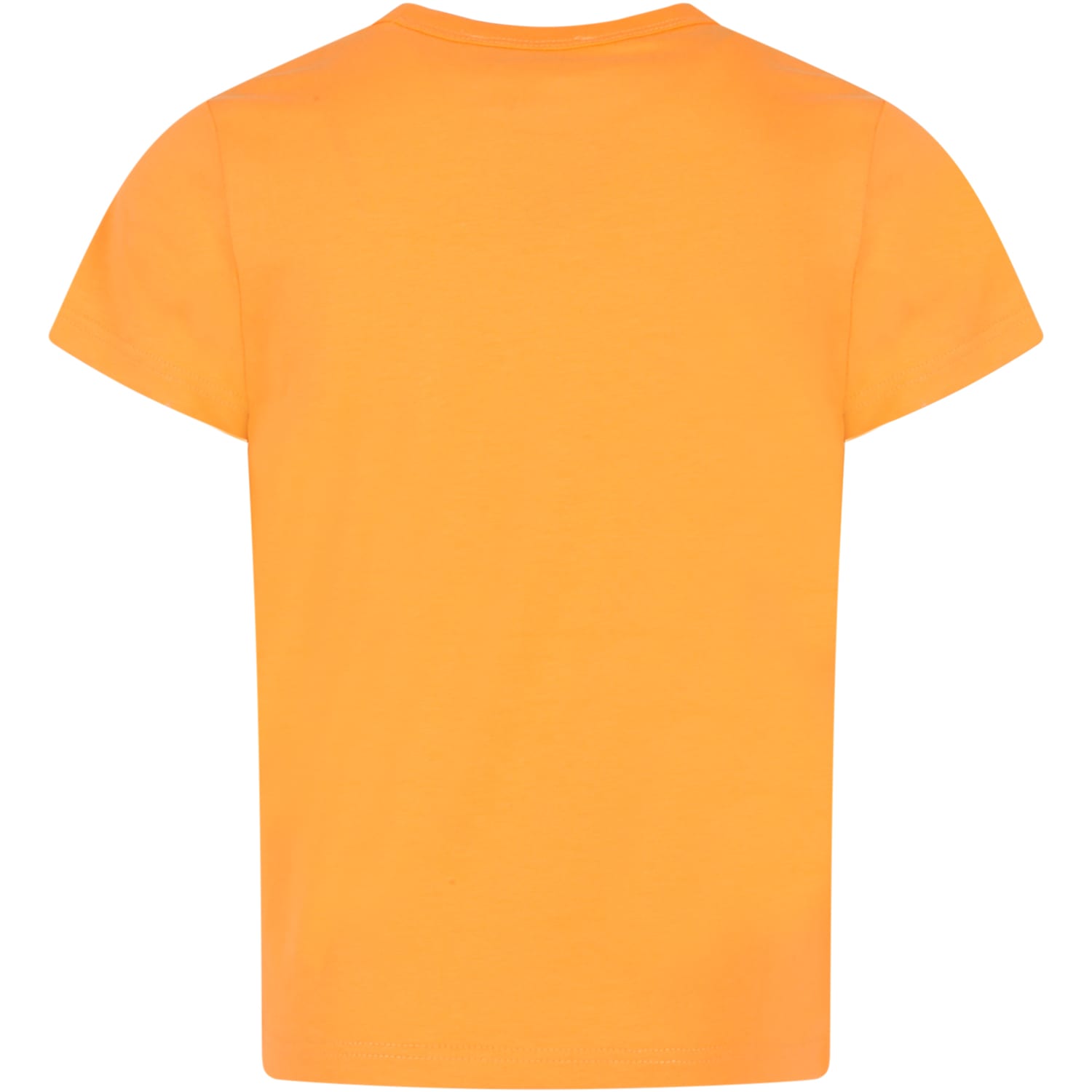 Shop Little Marc Jacobs Orange T-shirt For Girl With Logo