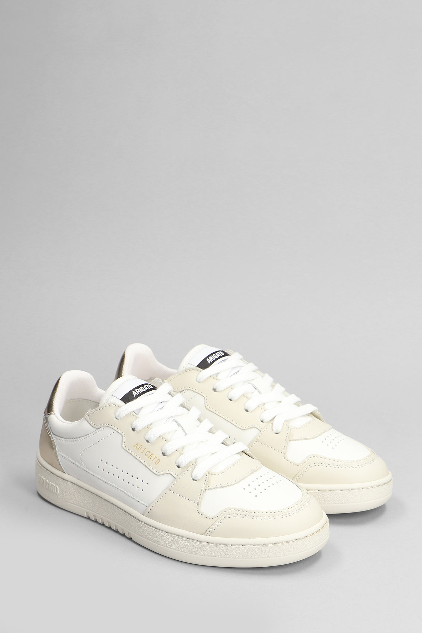 Shop Axel Arigato Dice Lo Sneaker Sneakers In White Suede And Leather In Bianco