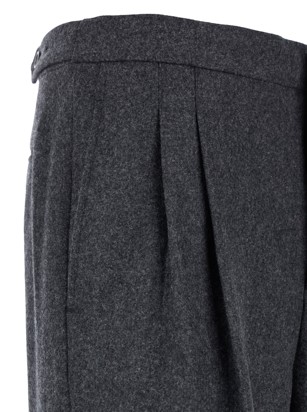 Shop Ami Alexandre Mattiussi Grey Wide Legs With Concealed Closure In Wool Man