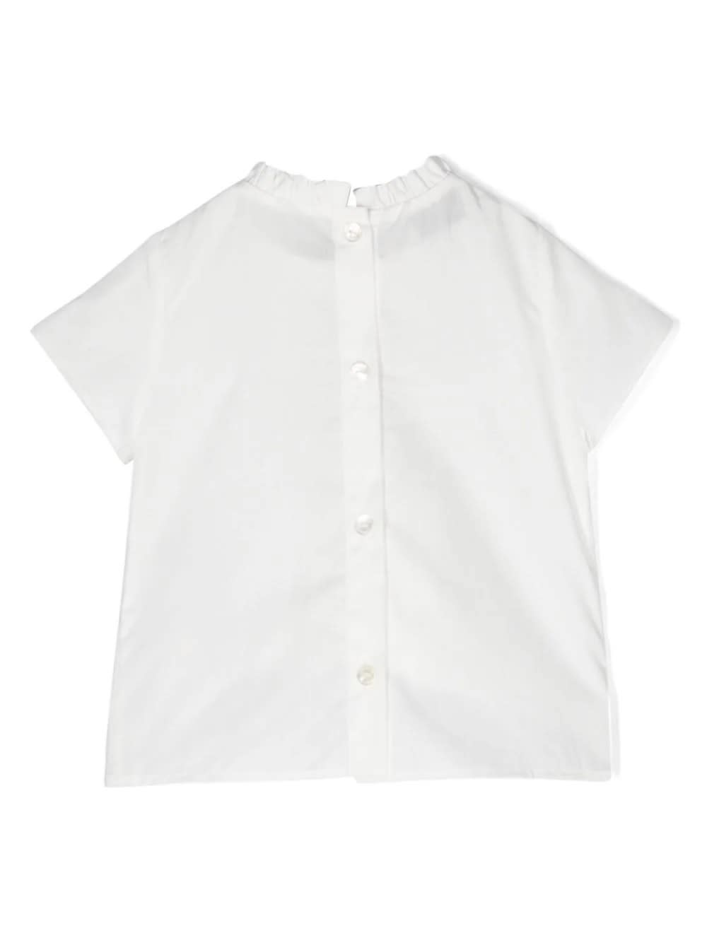 Shop Etro White Blouse With Pleated Motif