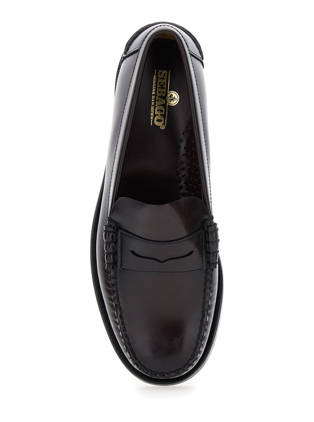 Shop Sebago Bordeaux Pull-on Loafers In Leather Man