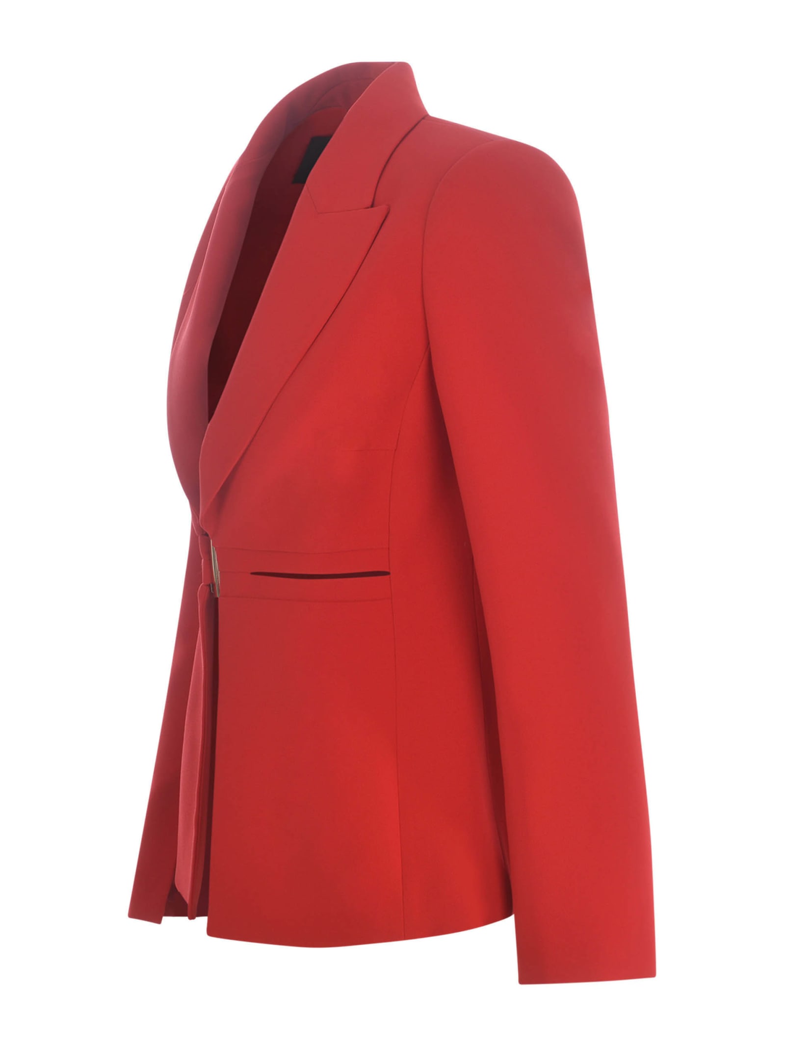 Shop Pinko Blazer  Salsacate In Crêpe In Rosso
