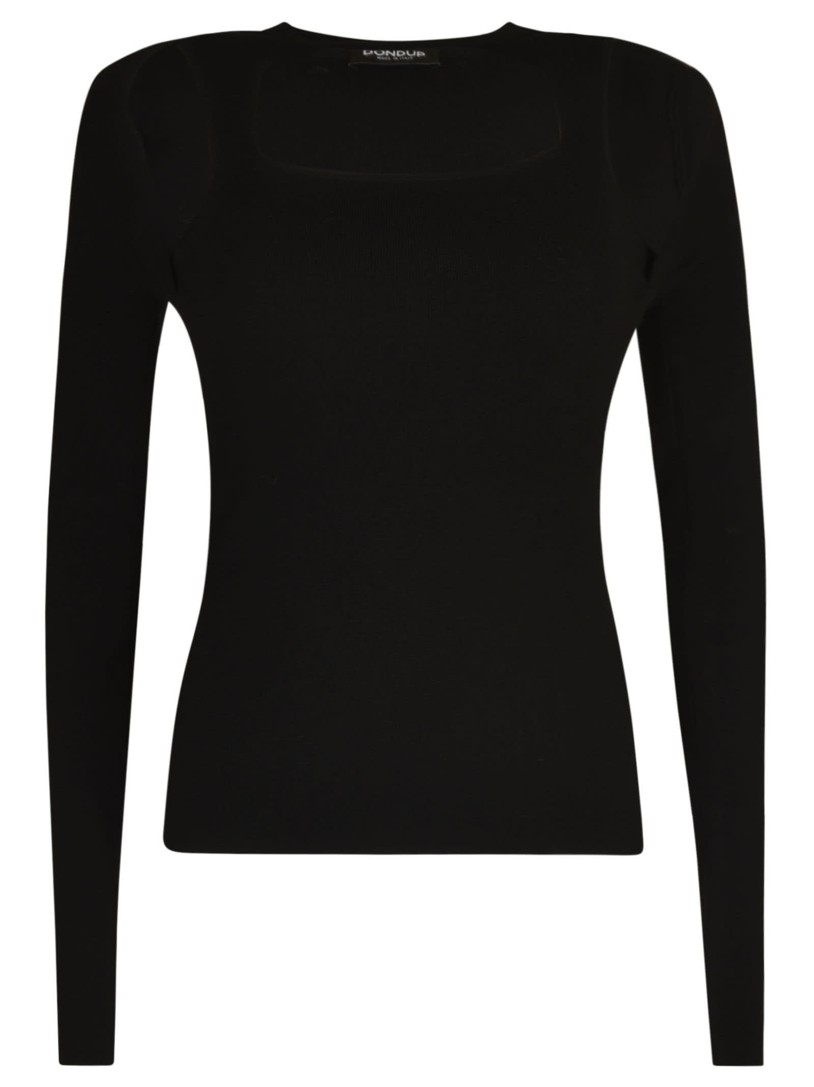 Cut-out Detail Square-neck Pullover