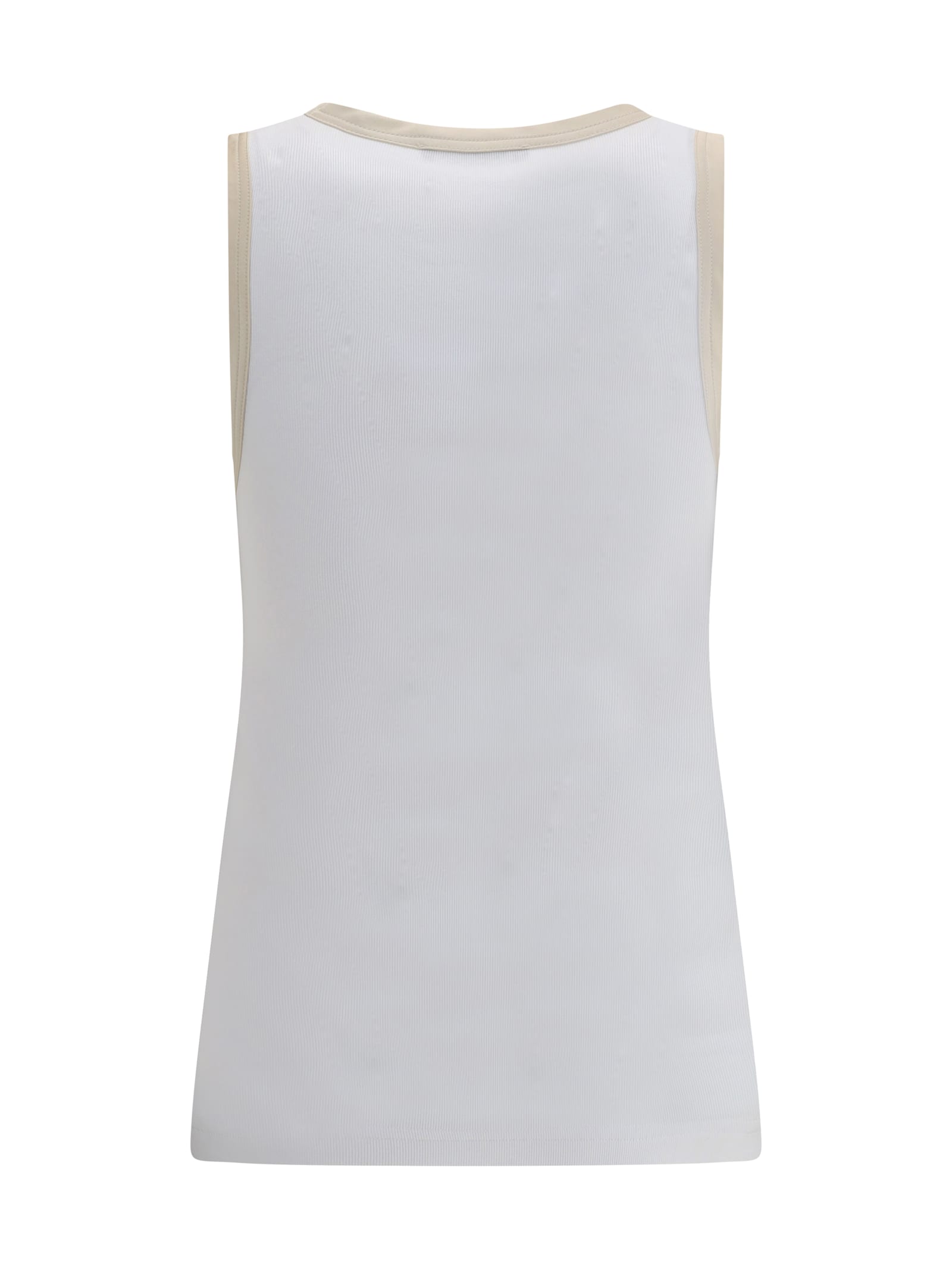 Fabiana Filippi Ribbed Tank Top With Scoop Neckline