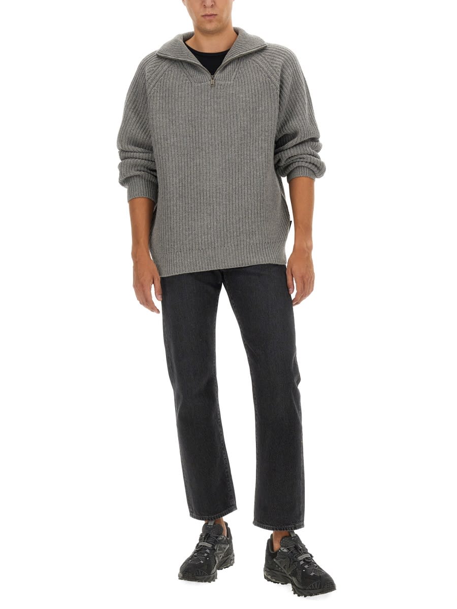 Carhartt Shirt With Zip. In Grey
