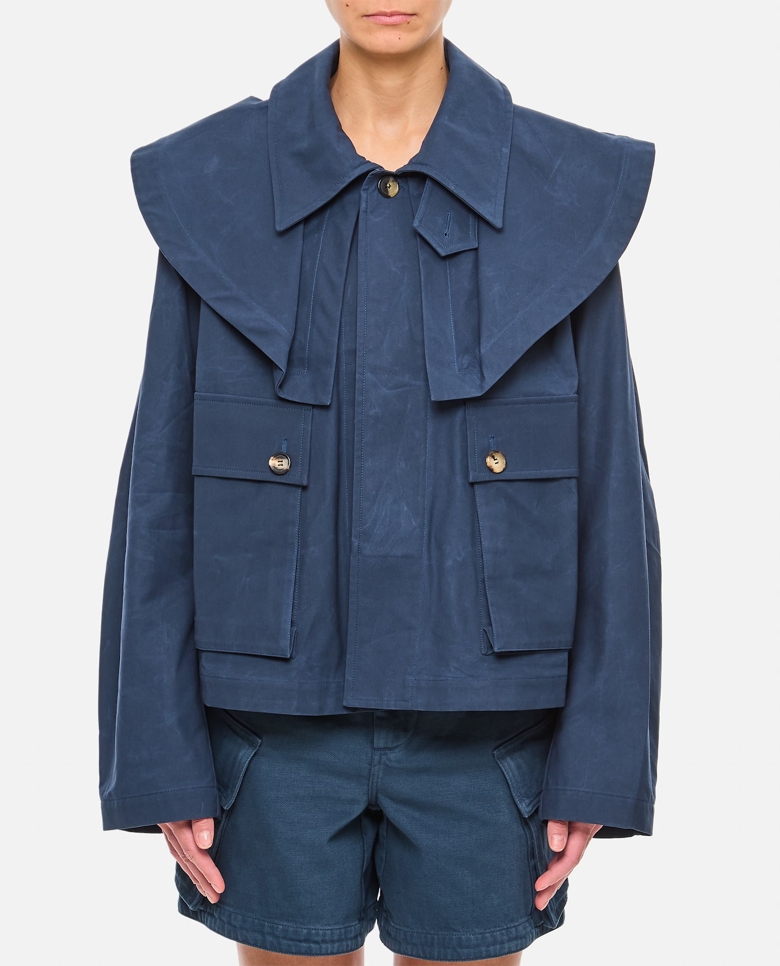 J.W. Anderson J. W. Anderson Oversized Collar Cropped Trench Jacket