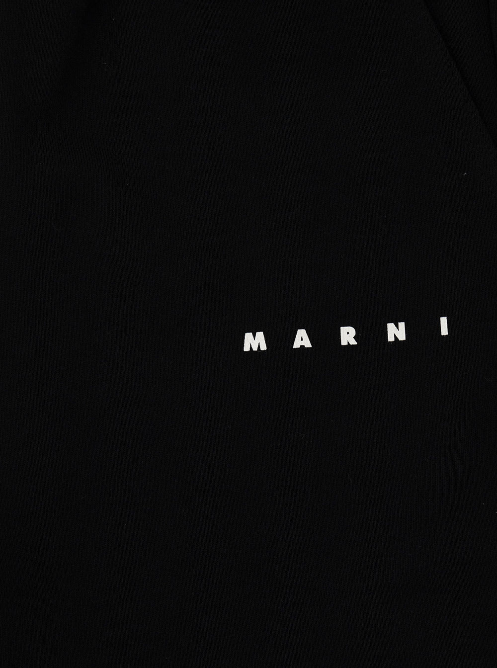 Shop Marni Black Shorts With Contrasting Logo Print In Cotton Boy