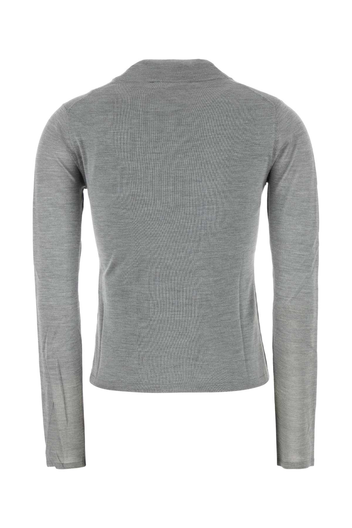 Max Mara Maglione Falesia In Seta Grigia Donna In Gray