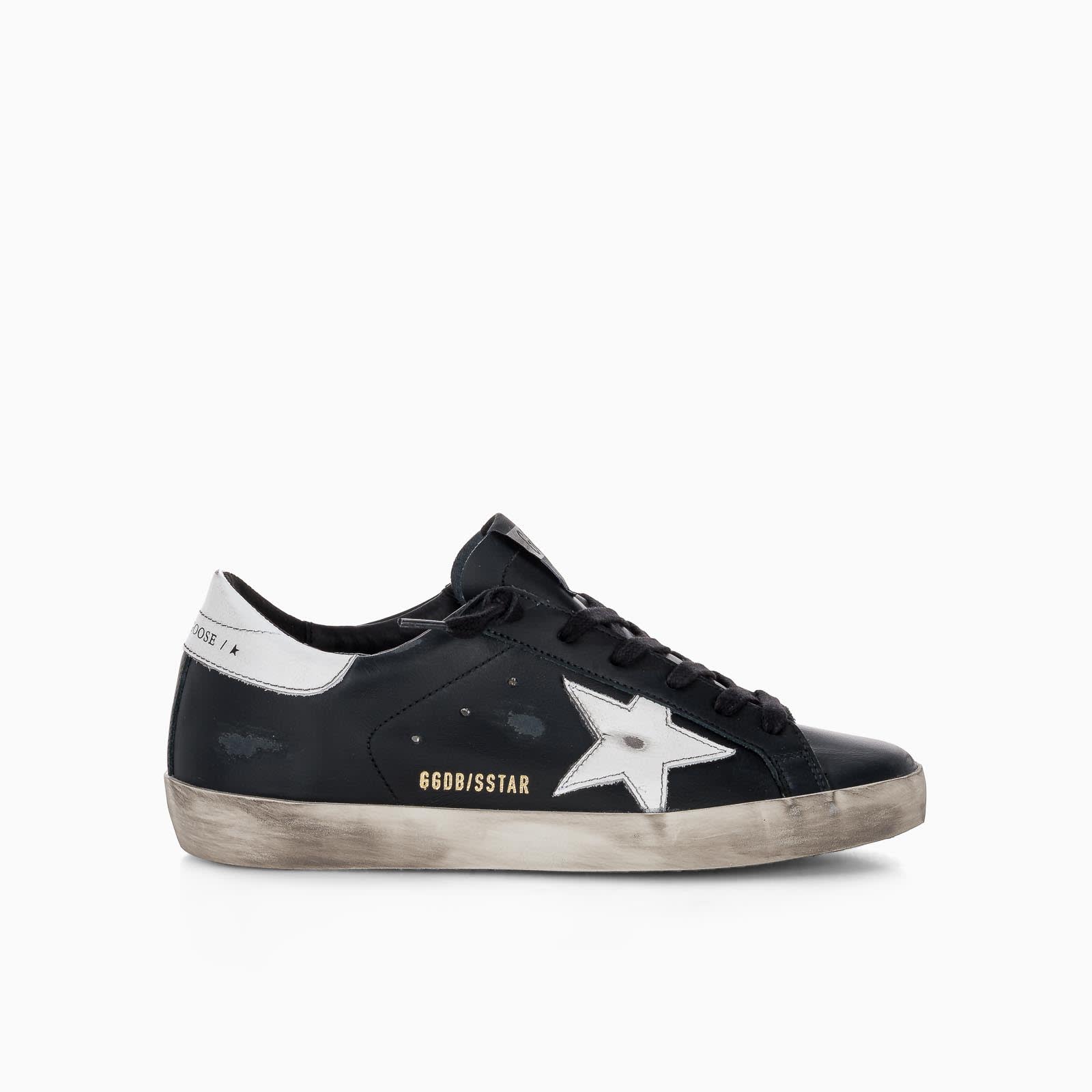Golden Goose Star Super-star Sneakers In Suede With White Heel Tab