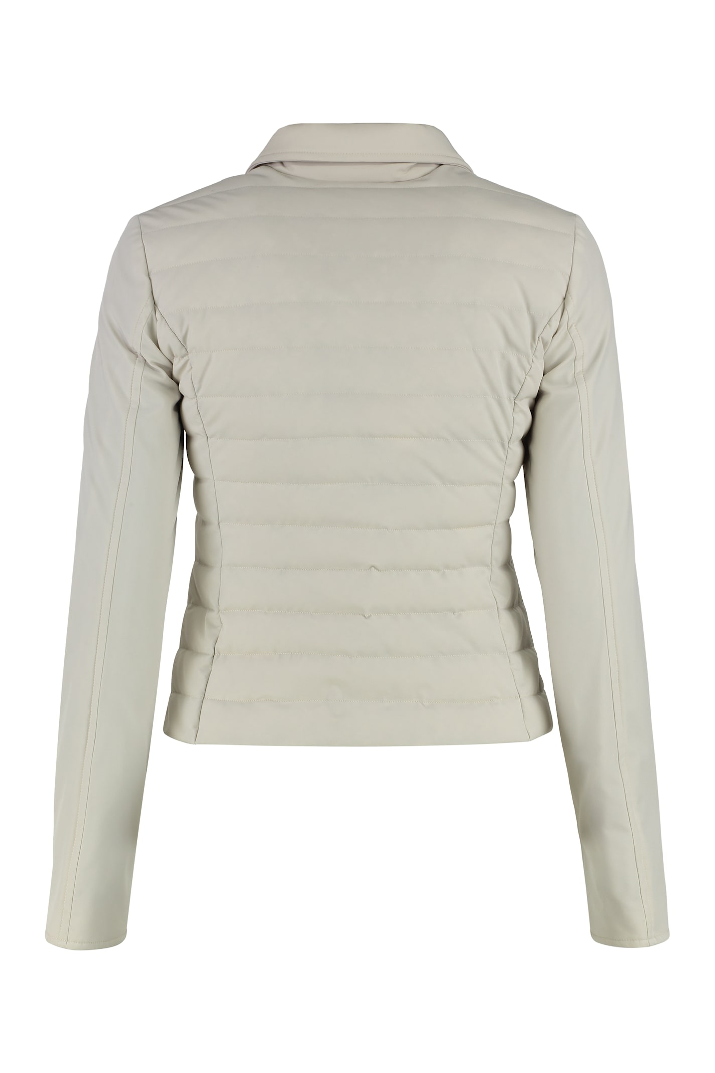 Moorer Olivia Techno Fabric Jacket In Ivory