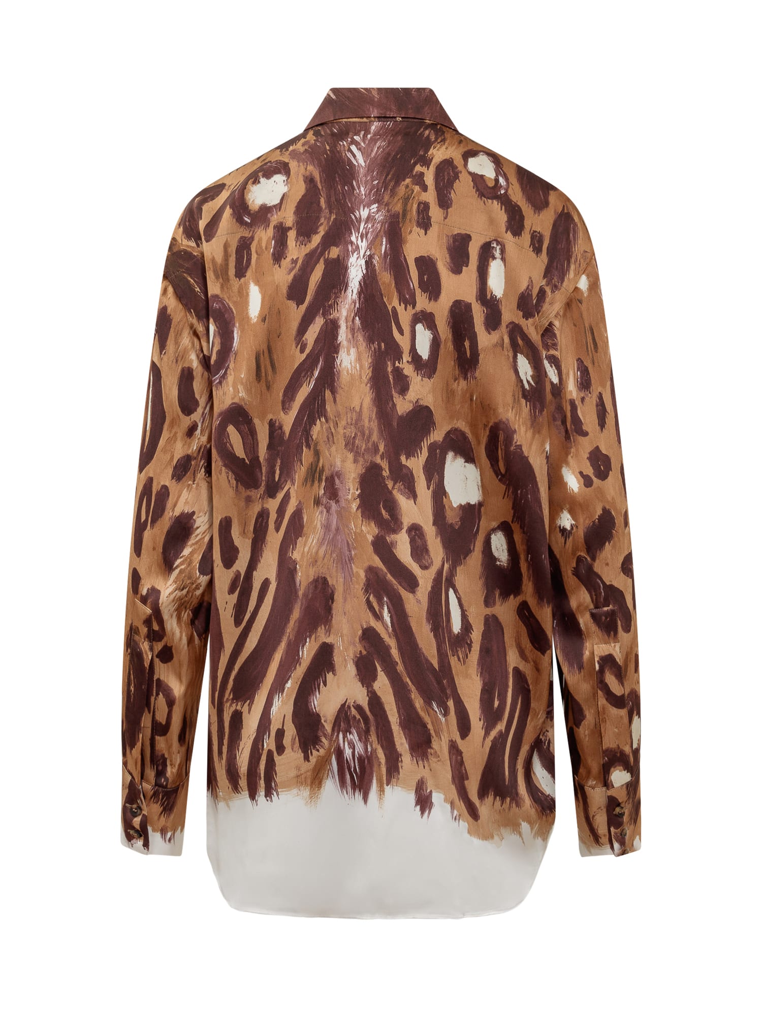 Shop Marni Shirt With Print In Earth Of Siena