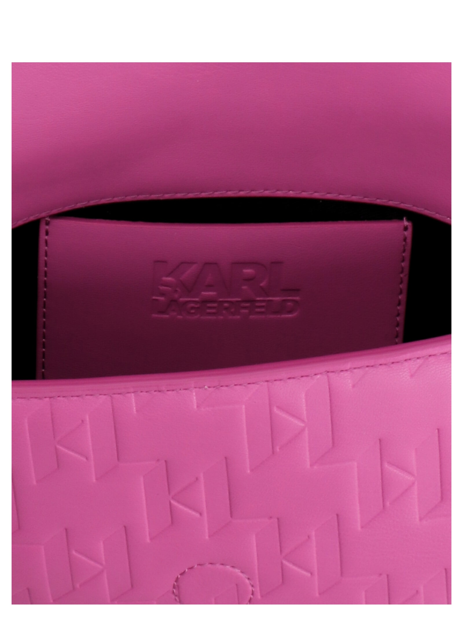 Shop Karl Lagerfeld K/swing Sm Baguette Handbag In Purple