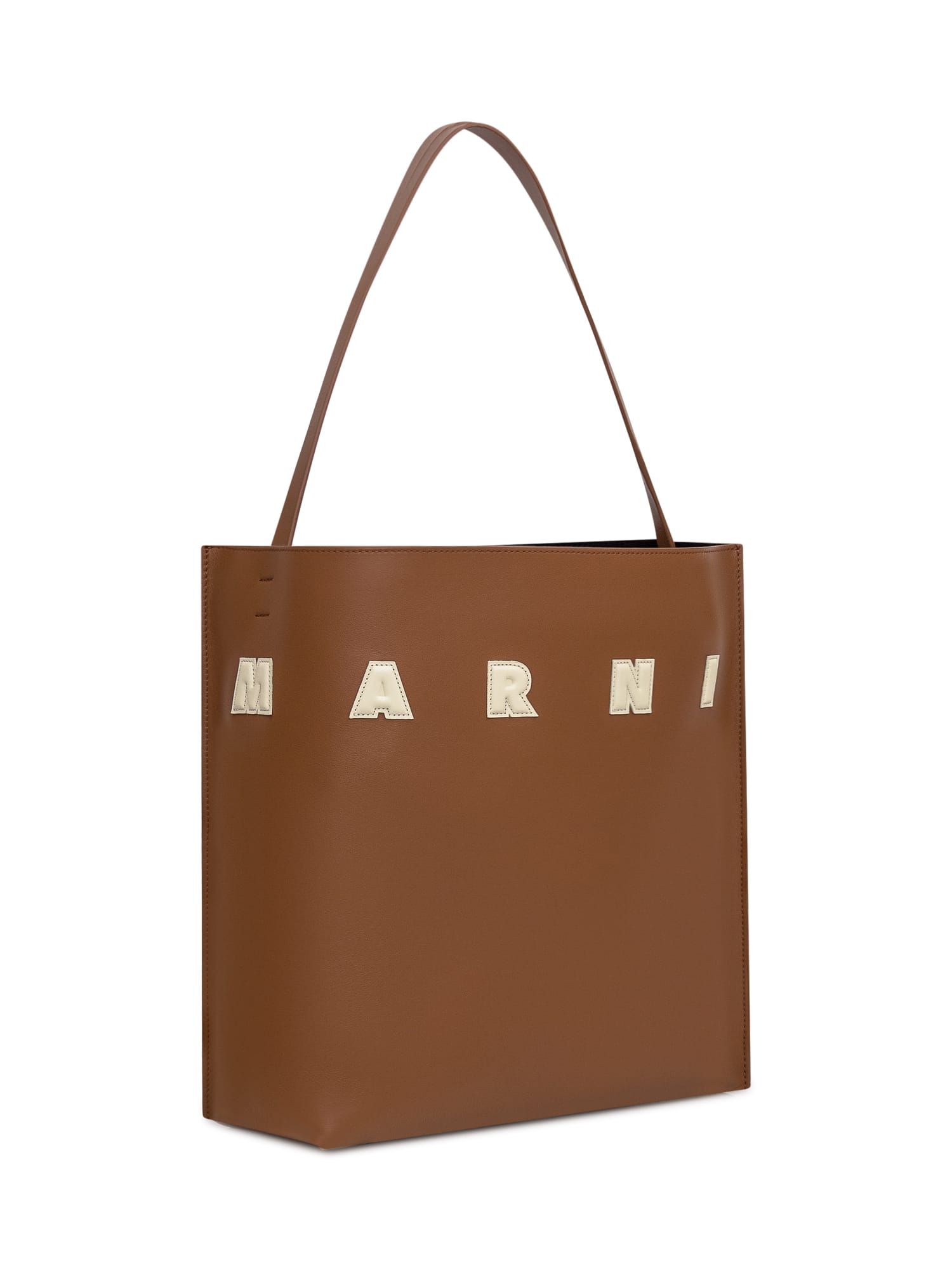 Shop Marni Museo Hobo Medium Bag In Moca/ivory