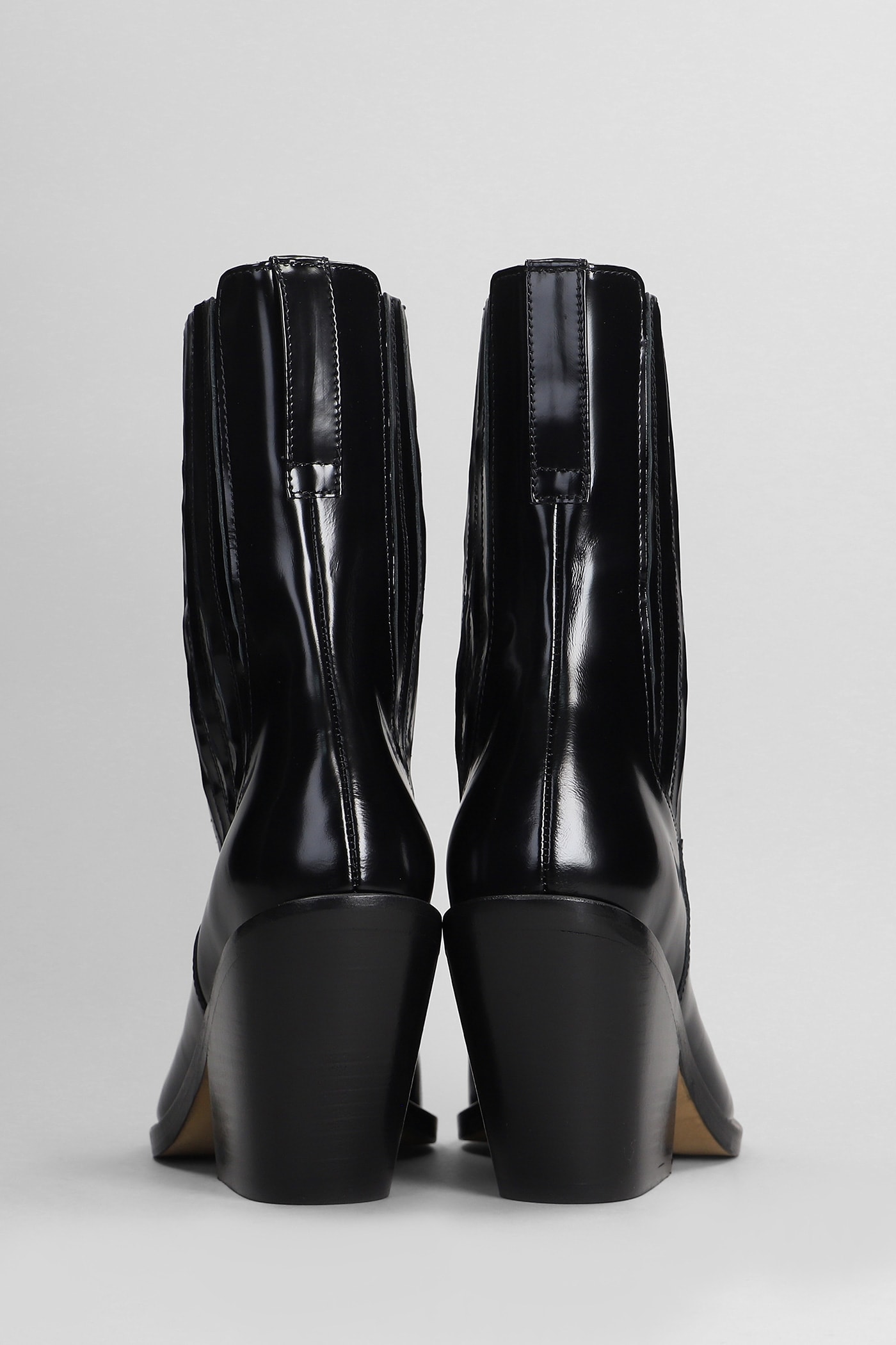 Shop Iro Mazola High Heels Ankle Boots In Black Leather