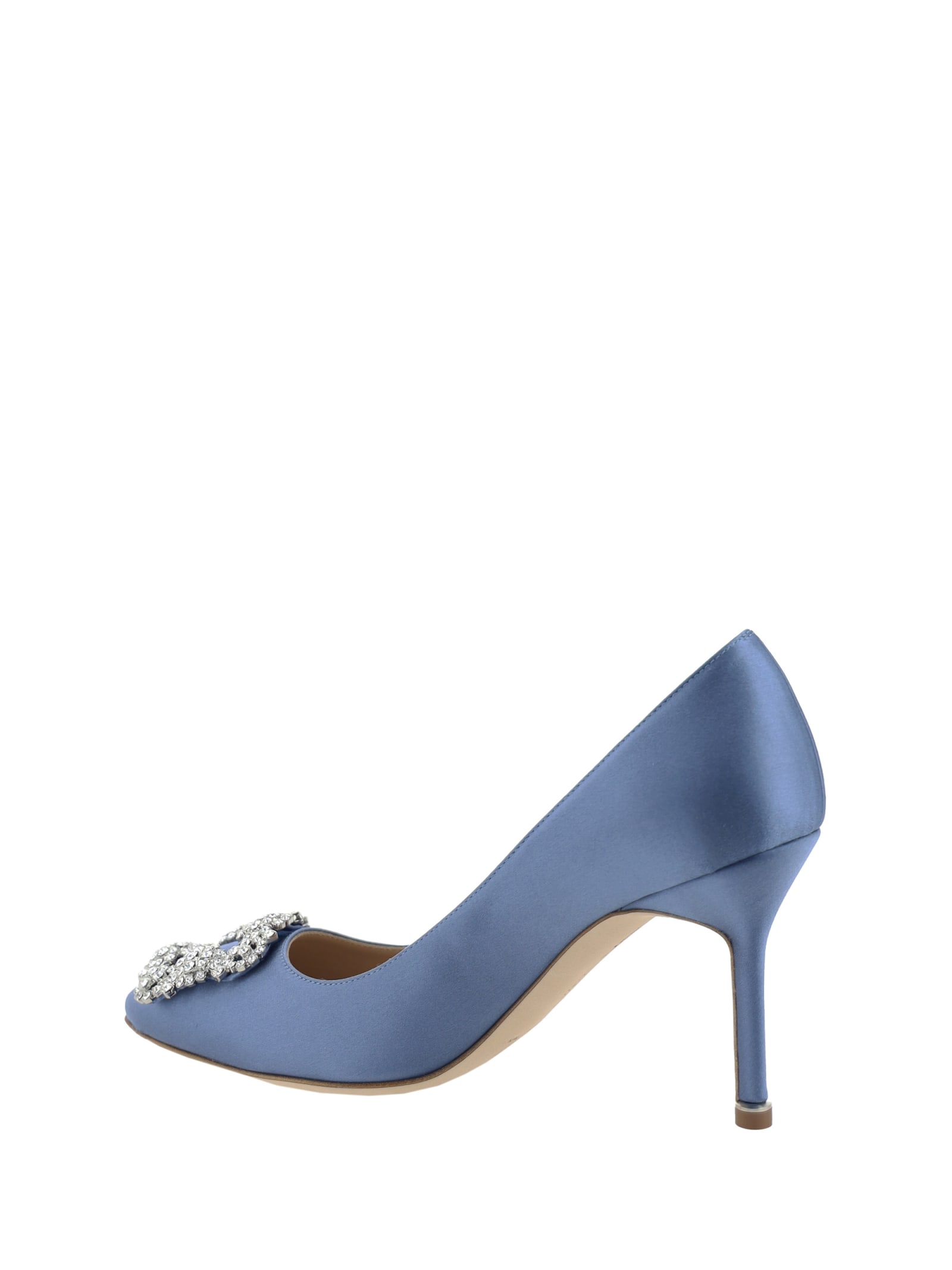 Shop Manolo Blahnik Hangisi Pumps In Dblu