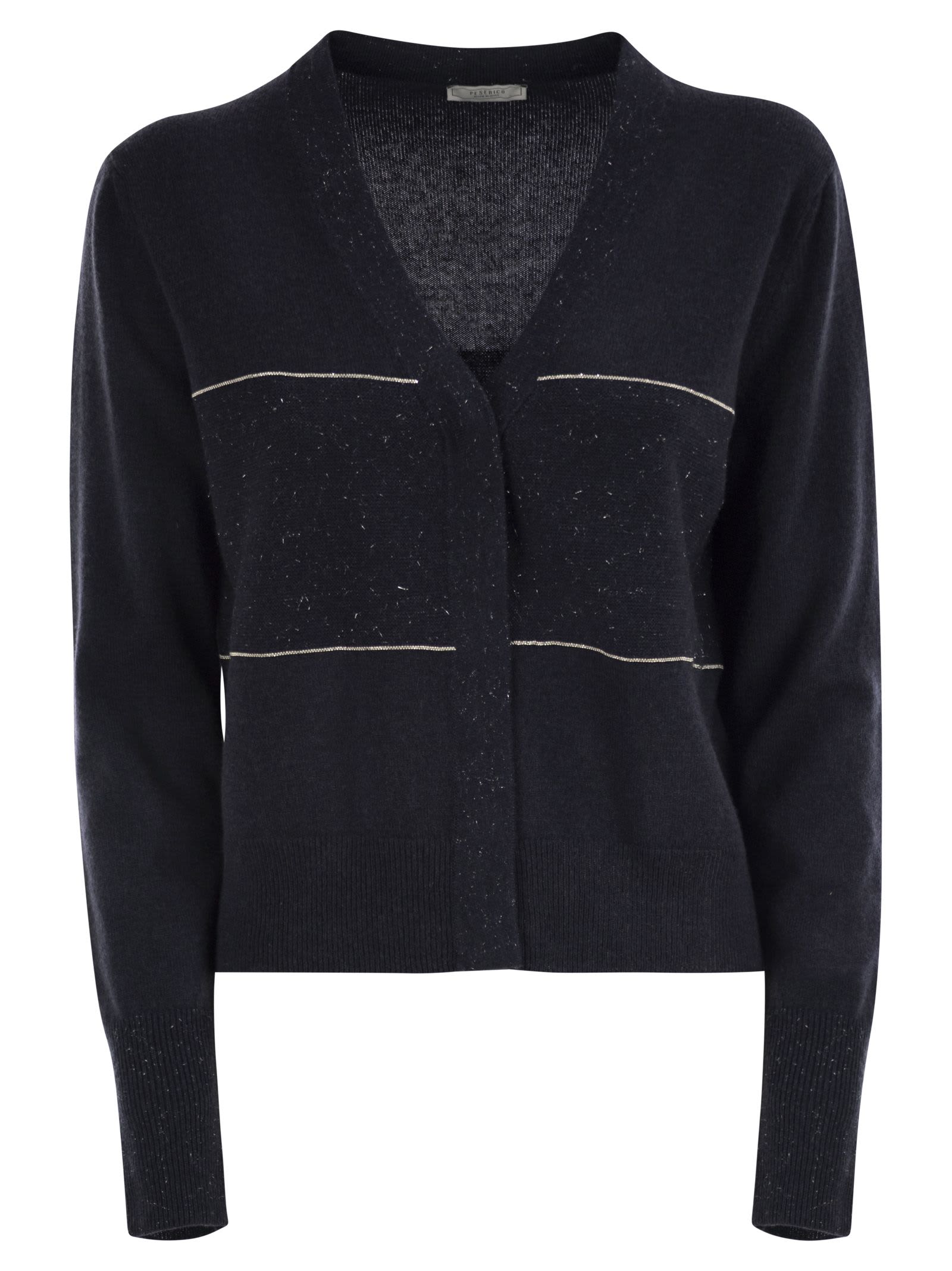Shop Peserico Tricot Cardigan With Light Spots