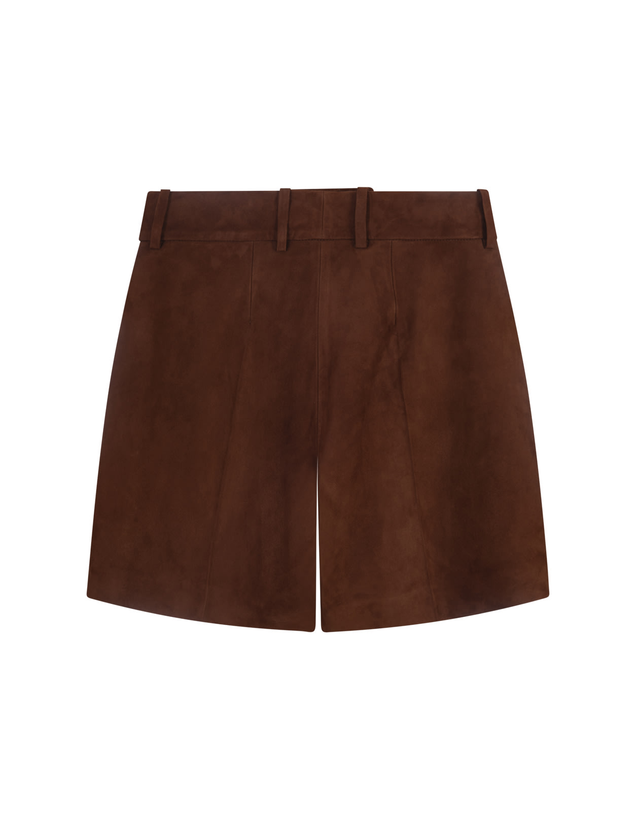 Shop Ermanno Scervino Shorts In Brown Suede In Browns