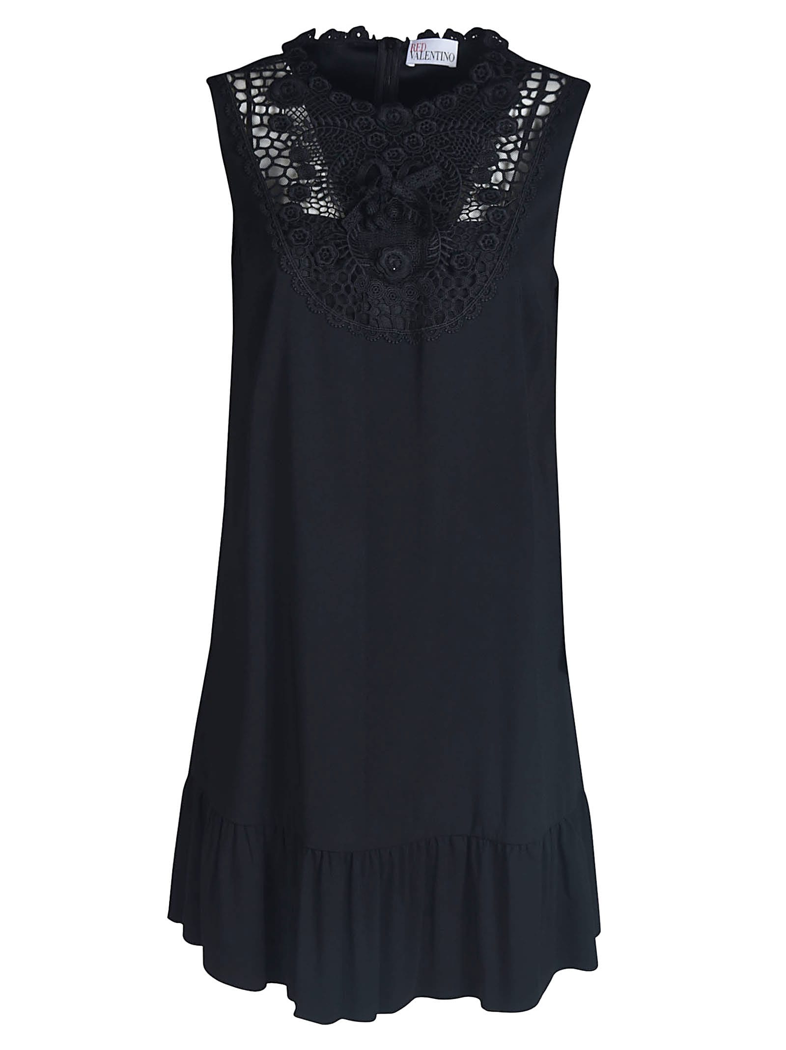 RED Valentino Short Length Floral Lace Dress