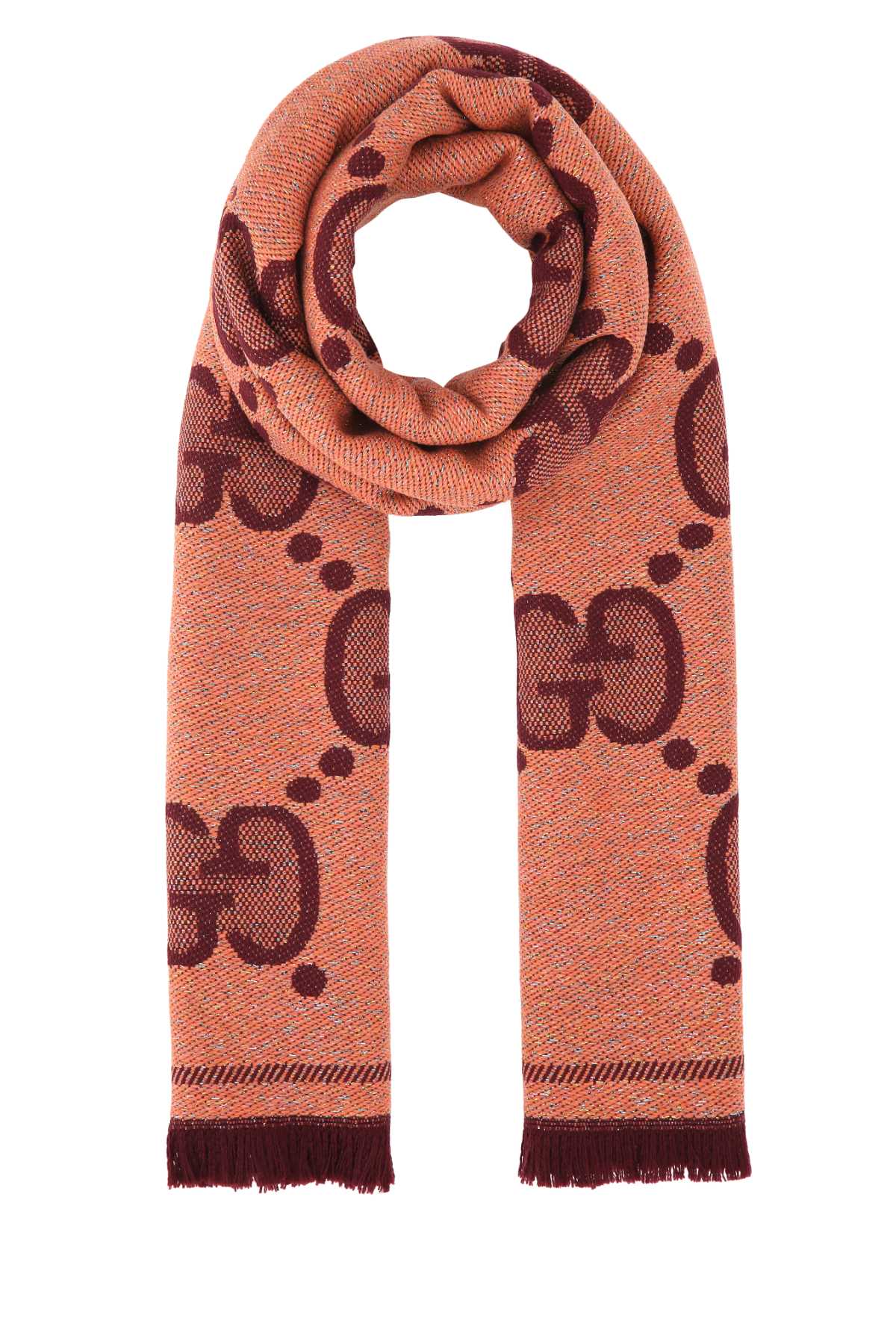 Gucci Embroidered Wool Blend Scarf In 7973