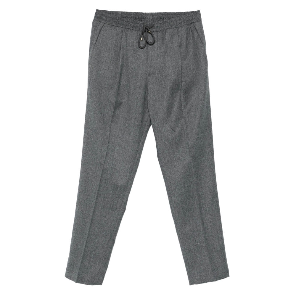 Briglia 1949 Drawstring Wool Trousers In Gray