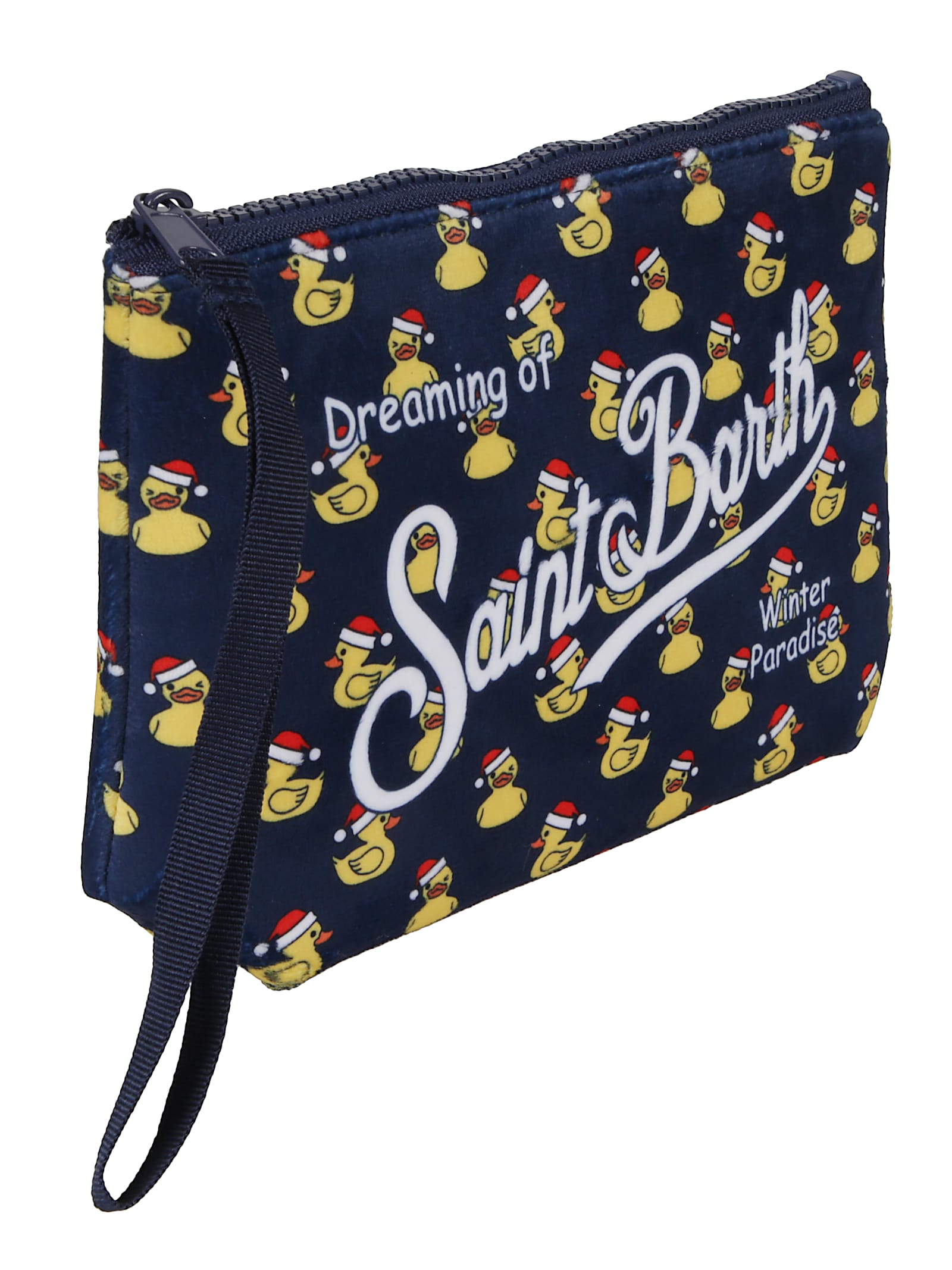 Mc2 Saint Barth Printed Design Wrist Strap Clutch Bag In Multi