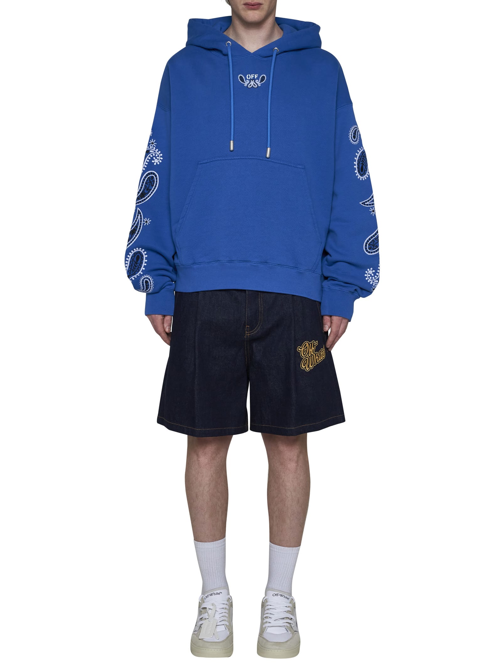 Shop Off-white Sweater In Blue