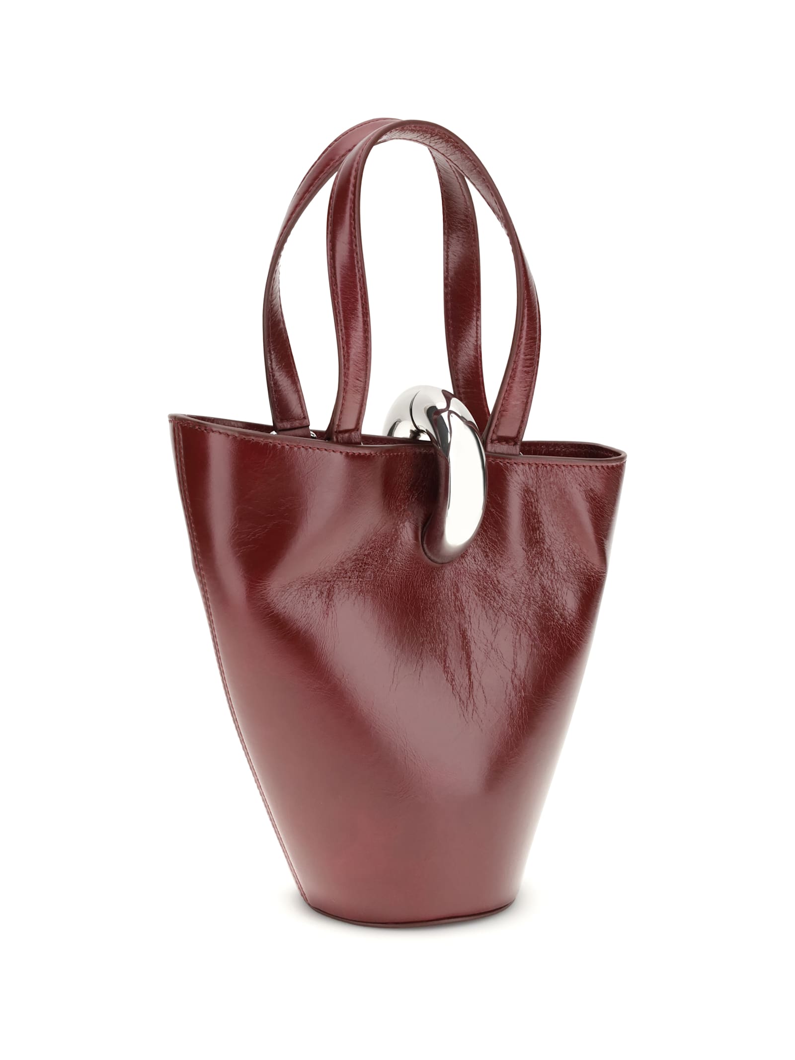Jacquemus Women Asymmetric Bucket Bag In Red