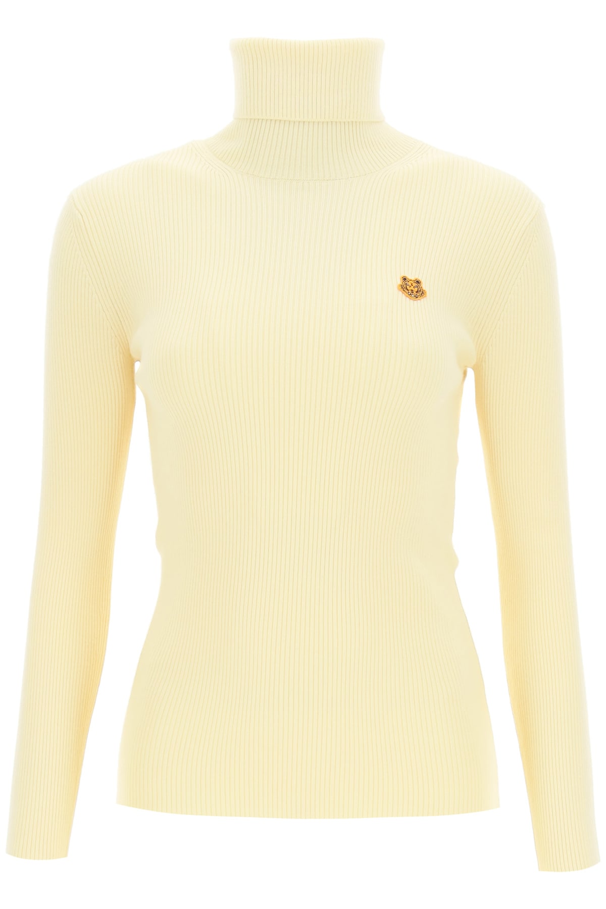 Kenzo Turtleneck Sweater With Tiger Crest Patch