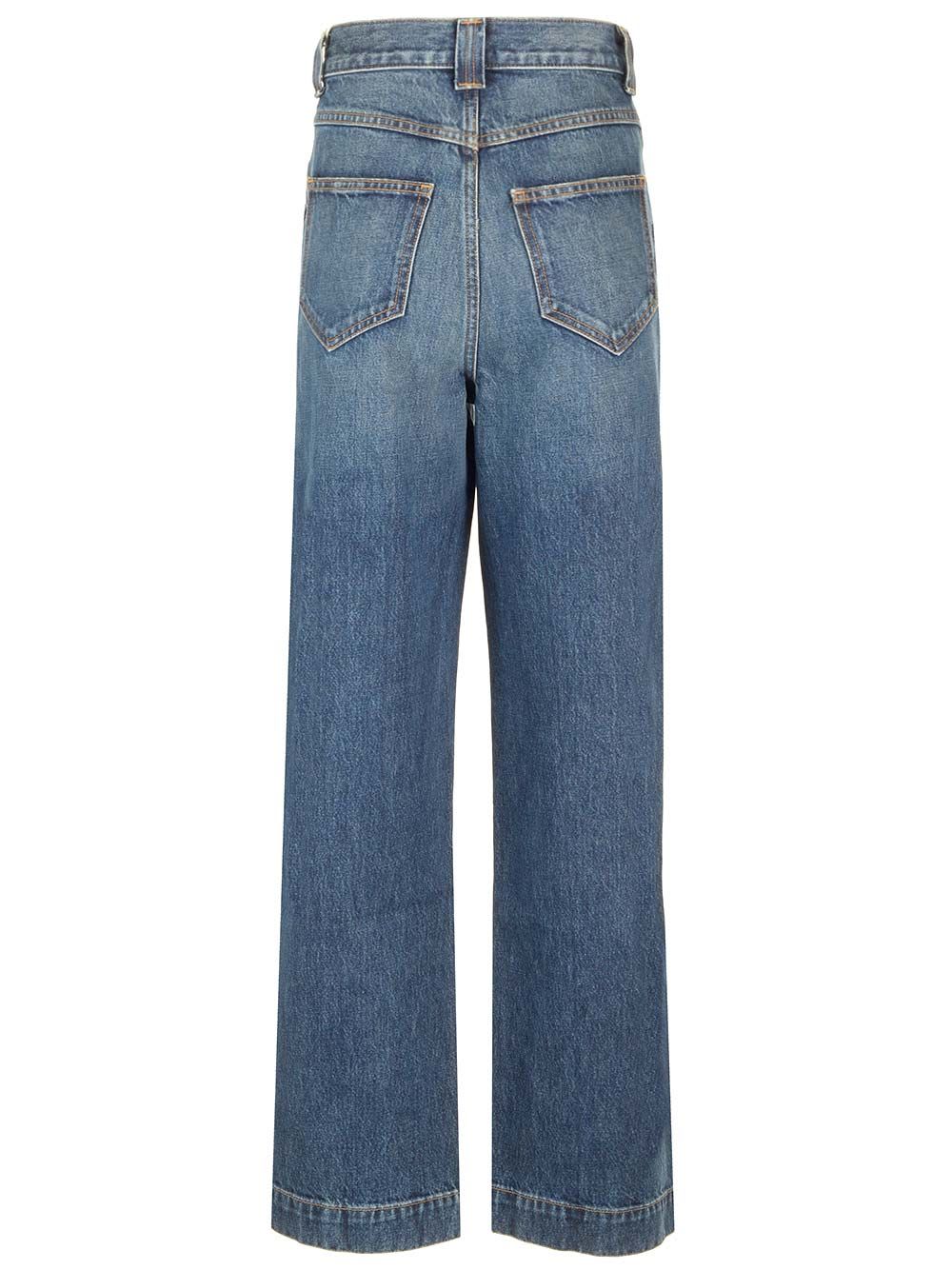 Shop Khaite Hewitt Jeans In Blue