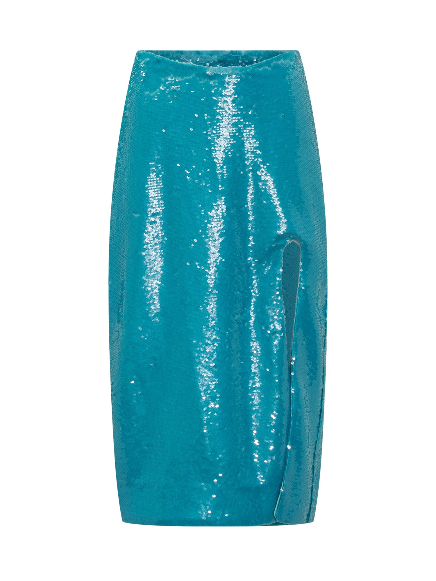 Ganni Sequin Midi Skirt Skirts Light Blue