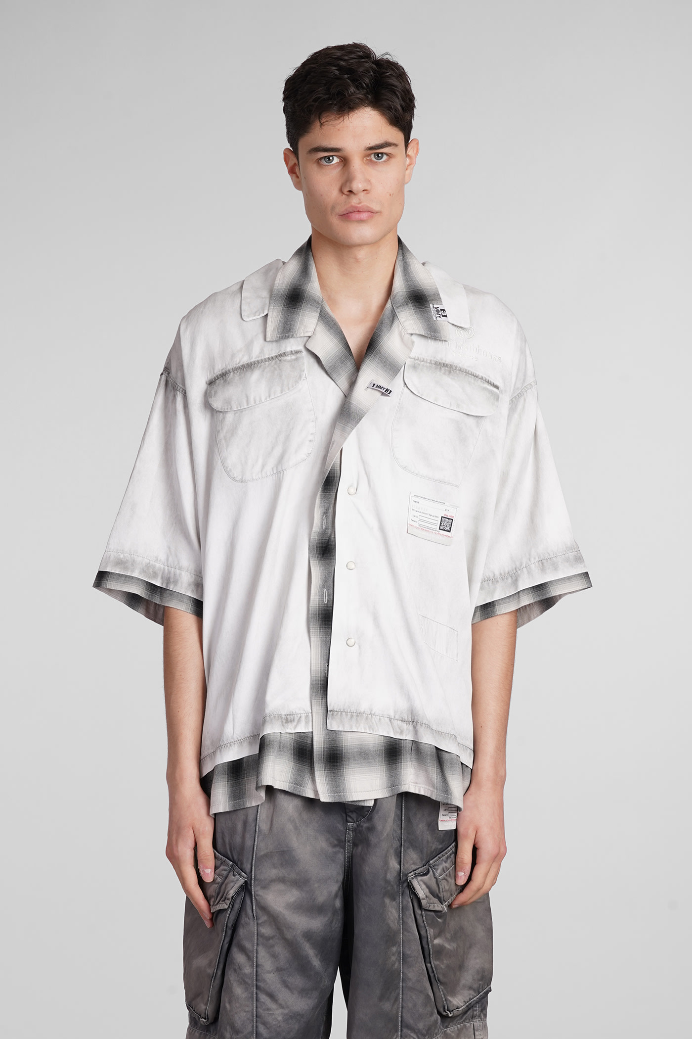 Shirt In Grey Rayon