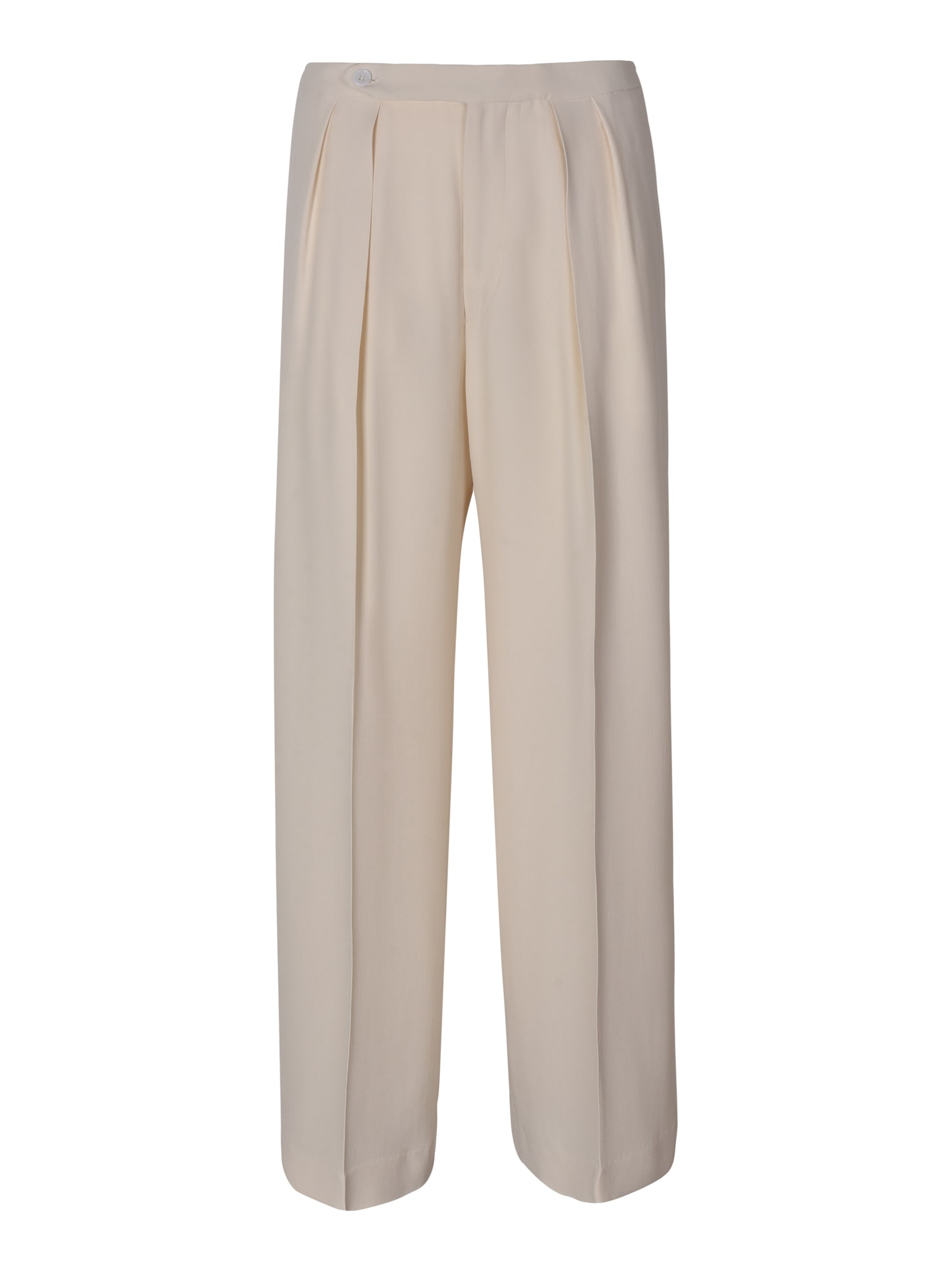 Aspesi Straight Length Trousers In Ivory