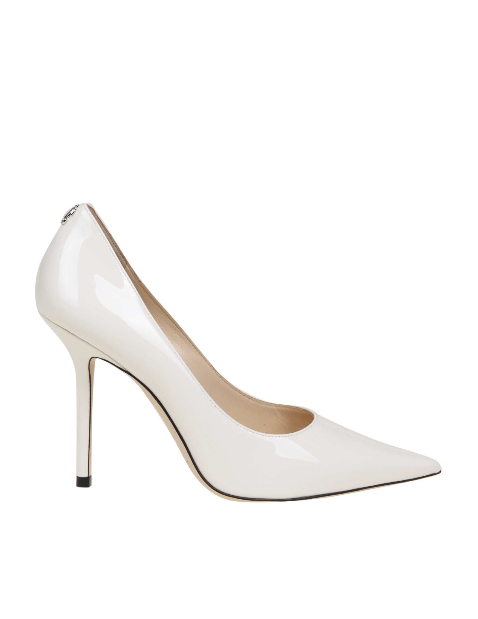 Jimmy Choo Love 100 Decollete In White Color Paint