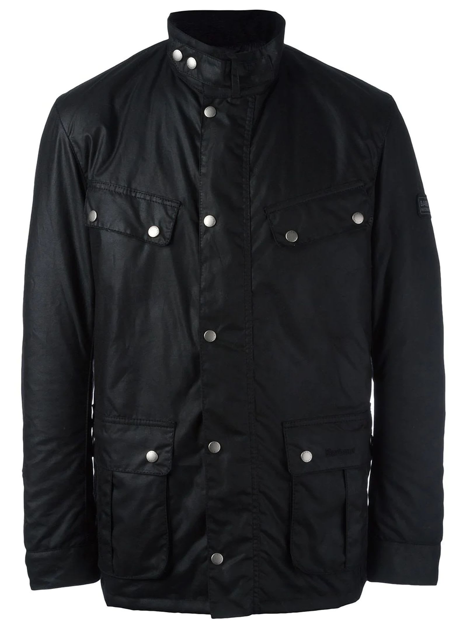Barbour Black Cotton Duke Wax Jacket