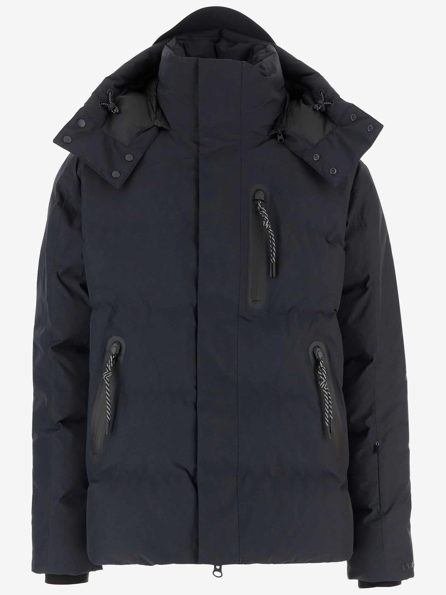 Save The Duck Padded Jacket With Hood And Multiple Pockets In Blue