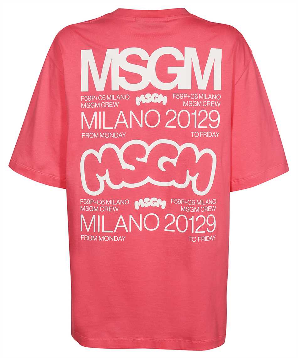 Msgm Cotton T-shirt In Pink