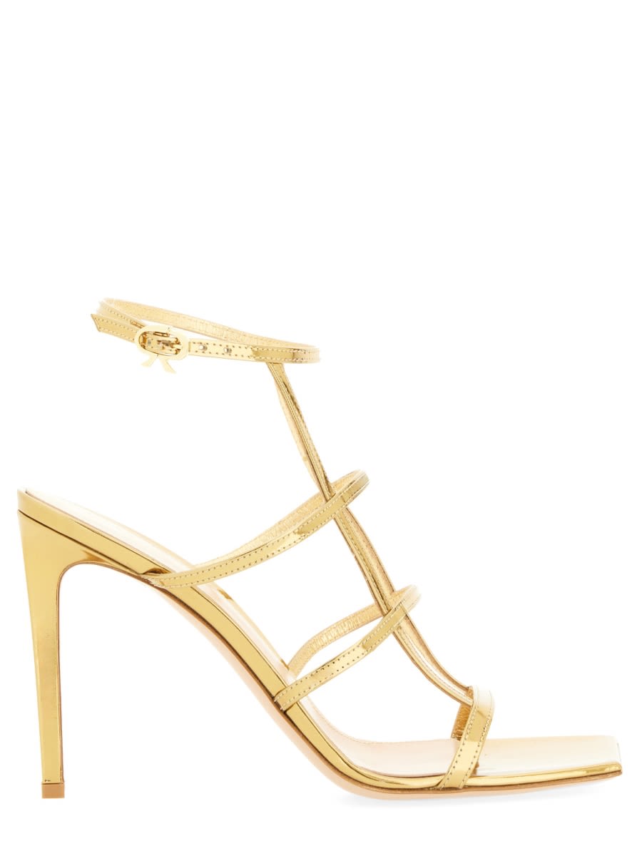 Shop Gianvito Rossi Sandal Mondry In Gold